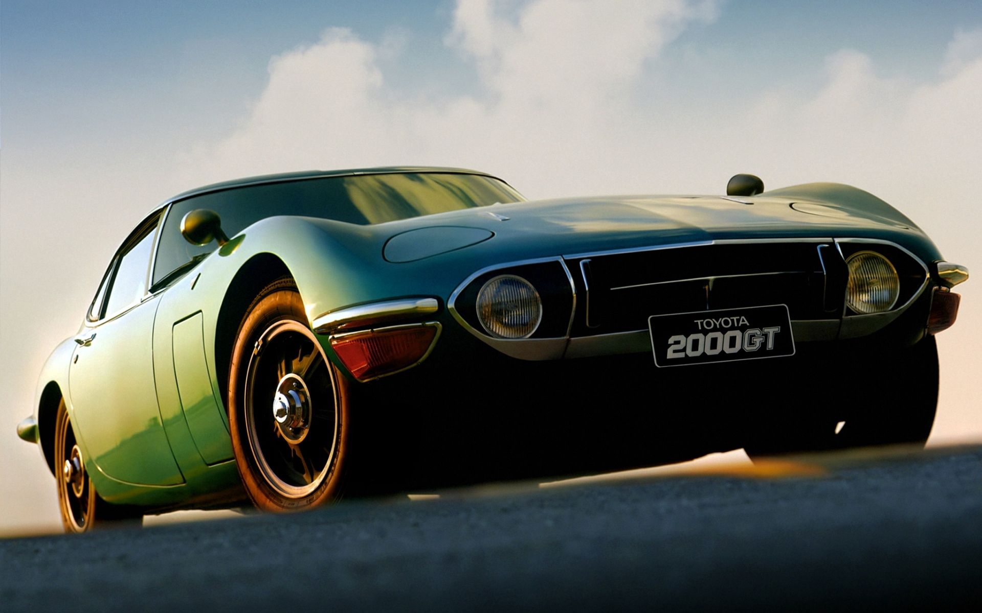 toyota, cars, green, front view, 1970, 2000gt Full HD