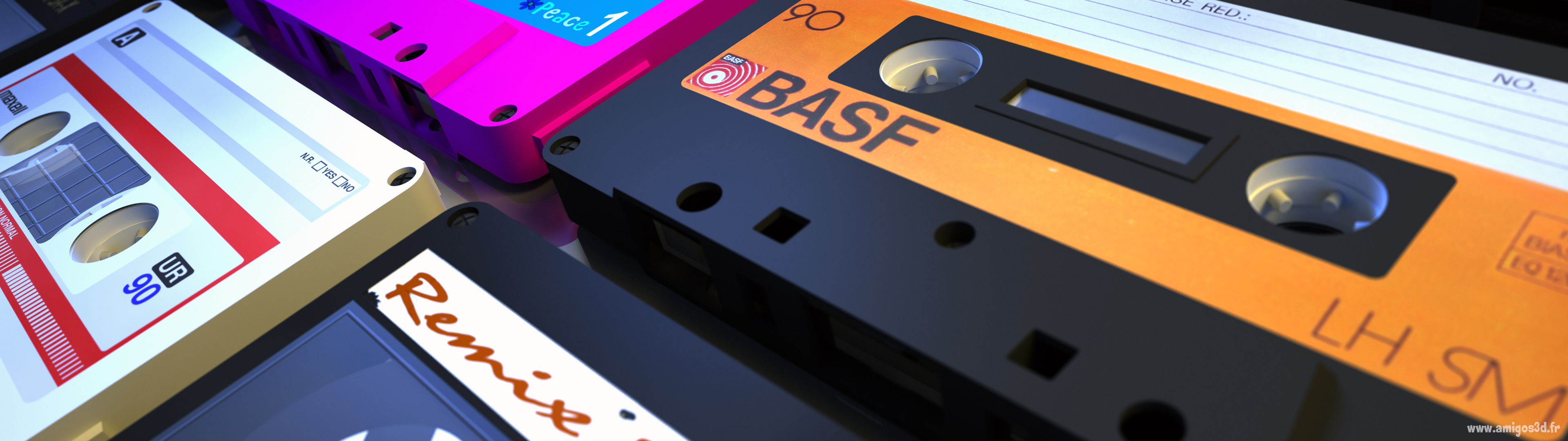 HD wallpaper cassette, vintage, music, 3d, colors, retro