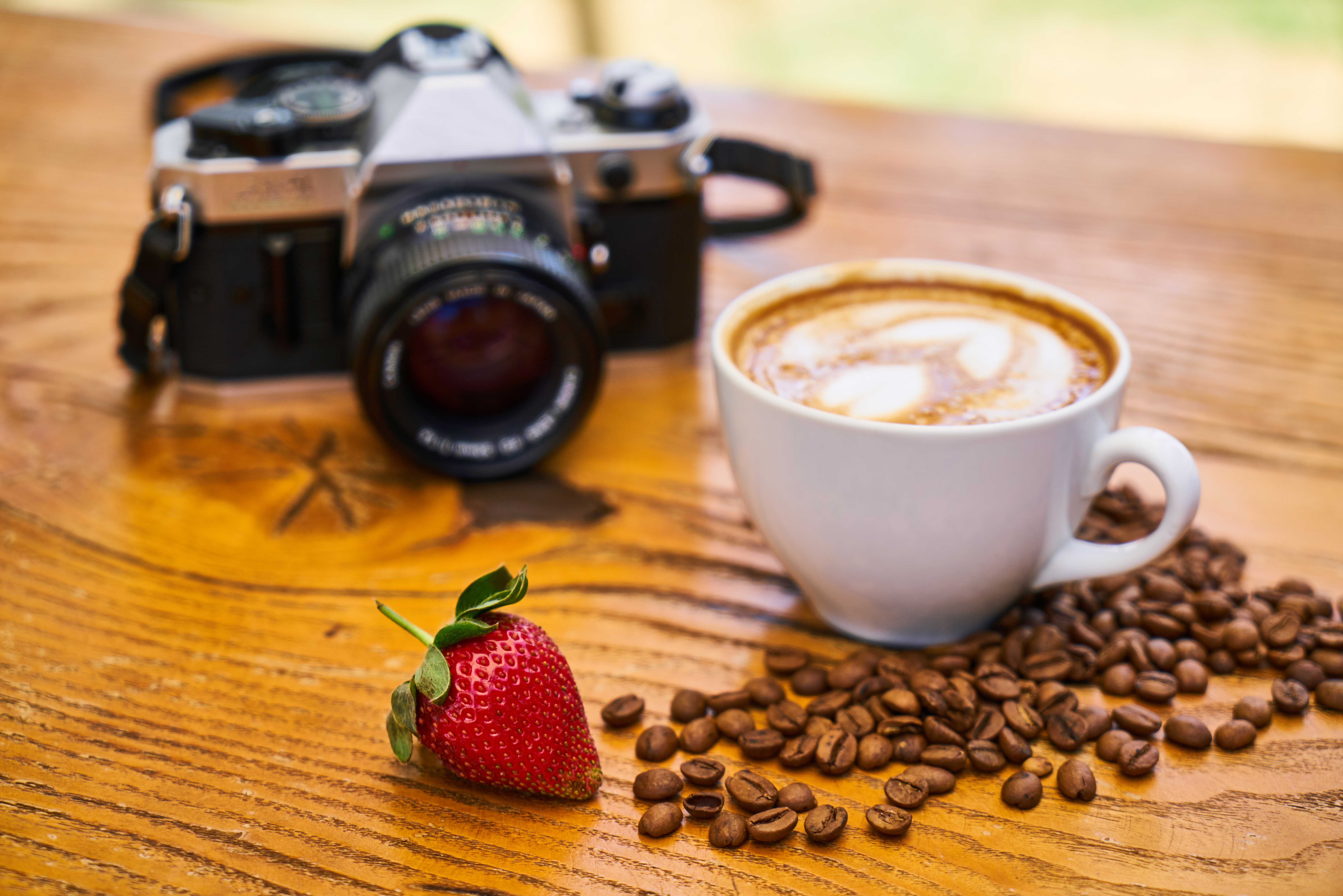 Free download wallpaper Food, Coffee, Cup, Drink, Camera, Coffee Beans on your PC desktop