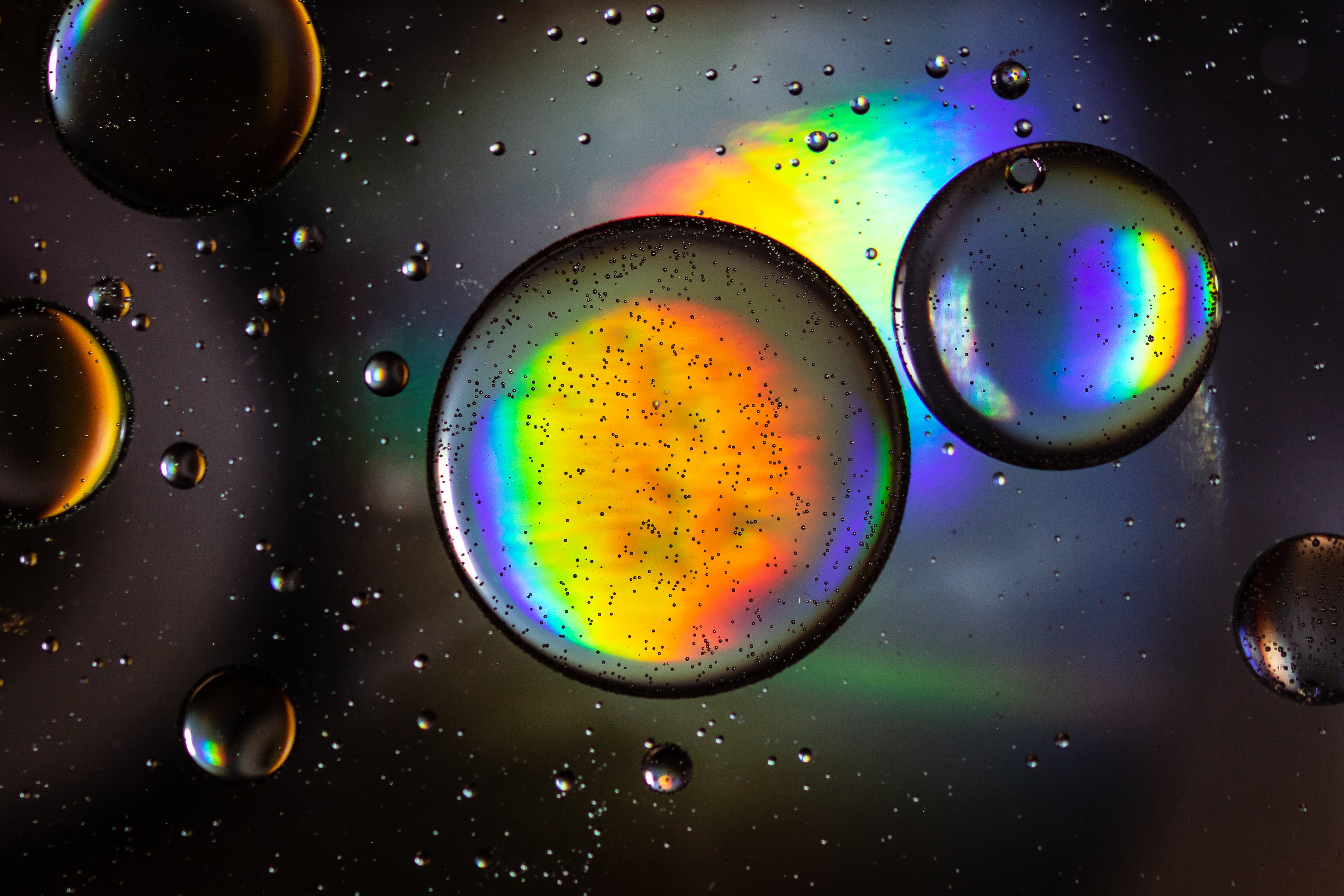 134675 скачать картинку абстракция, пузыри, макро, разноцветный, круглый - обои и заставки бесплатно