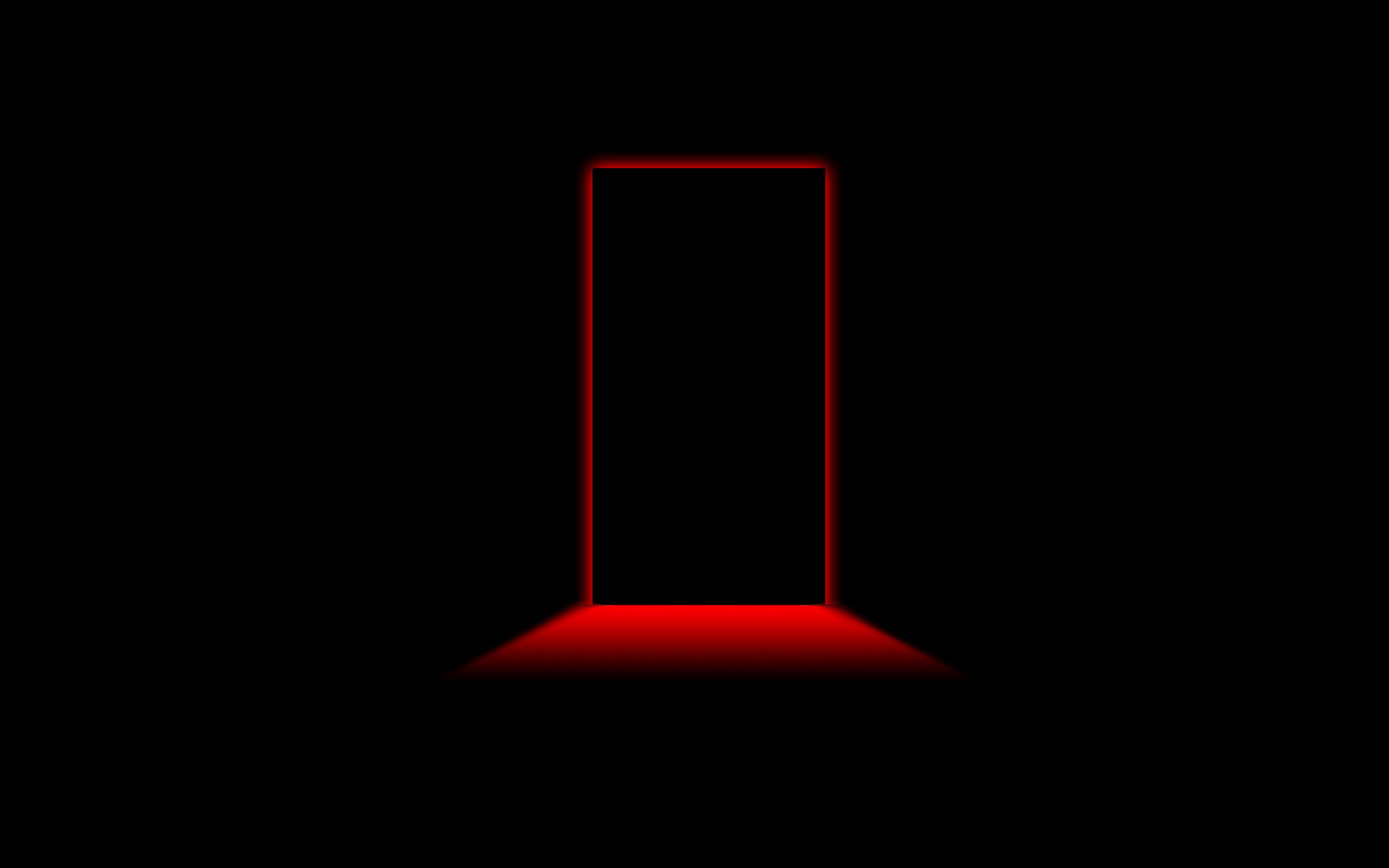 Красная дверь в темноте