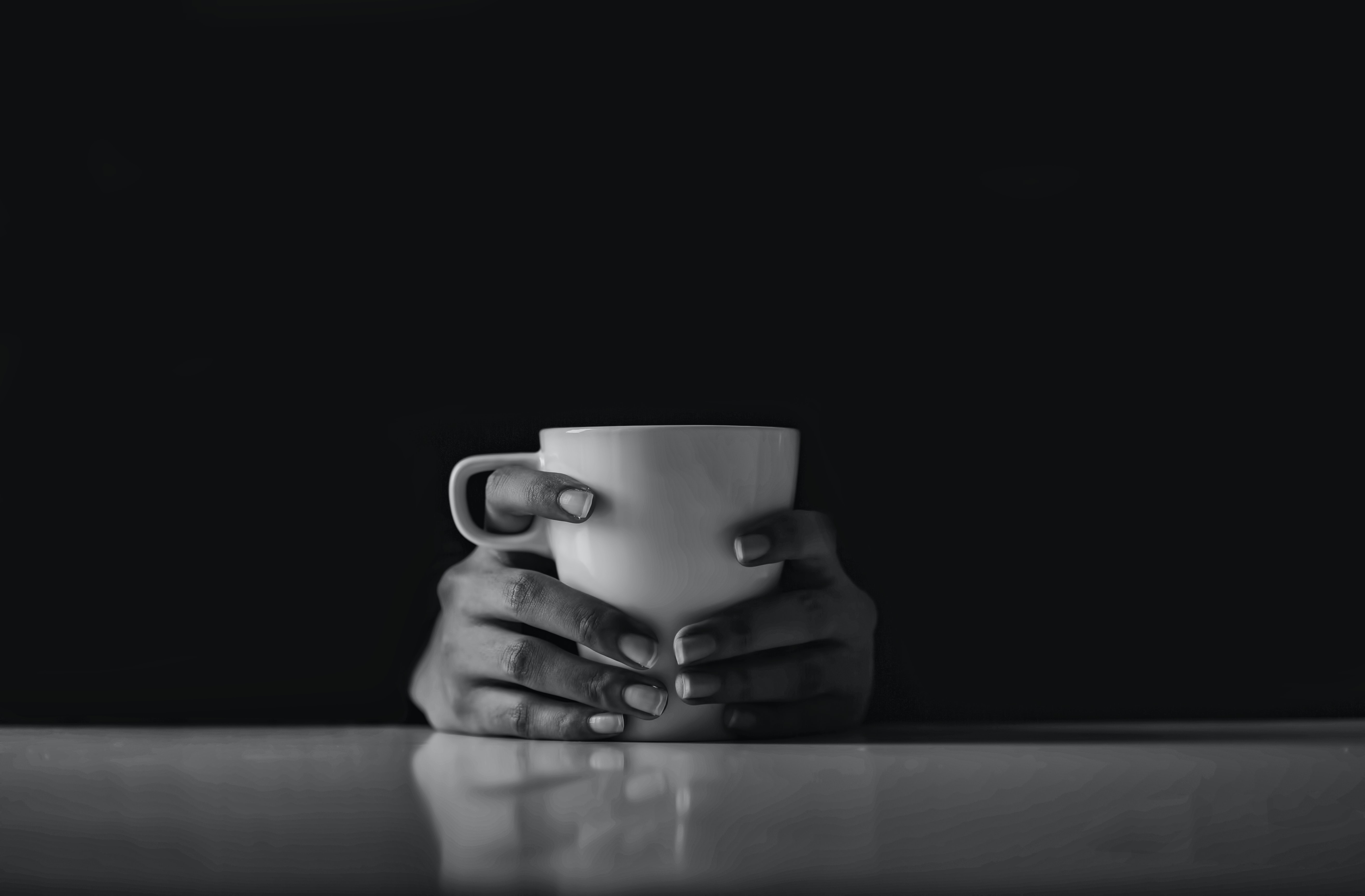 hands, bw, miscellanea, miscellaneous, cup, chb, drink, beverage 1080p