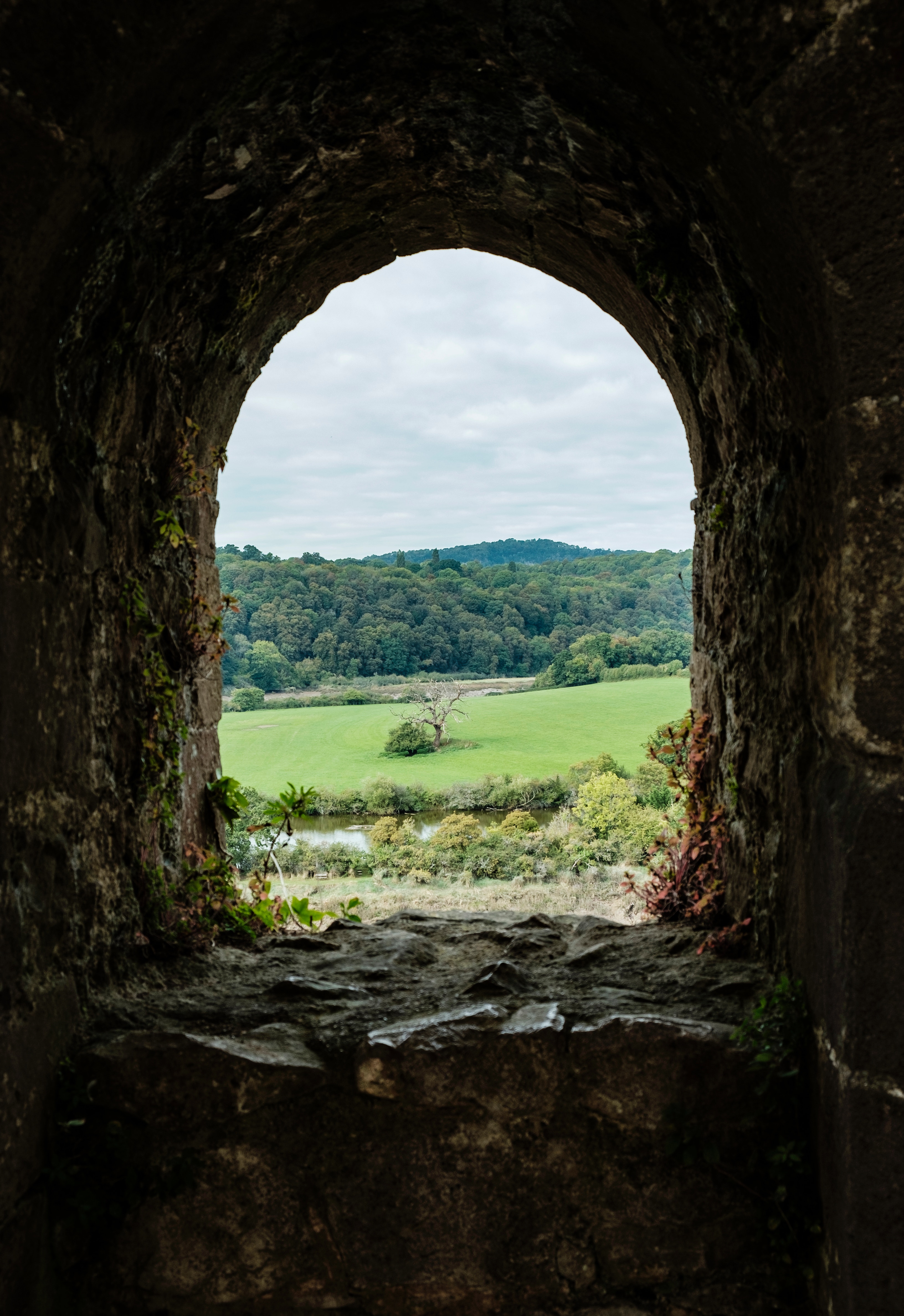Free download wallpaper View, Nature, Window, Stone, Wall, Landscape on your PC desktop