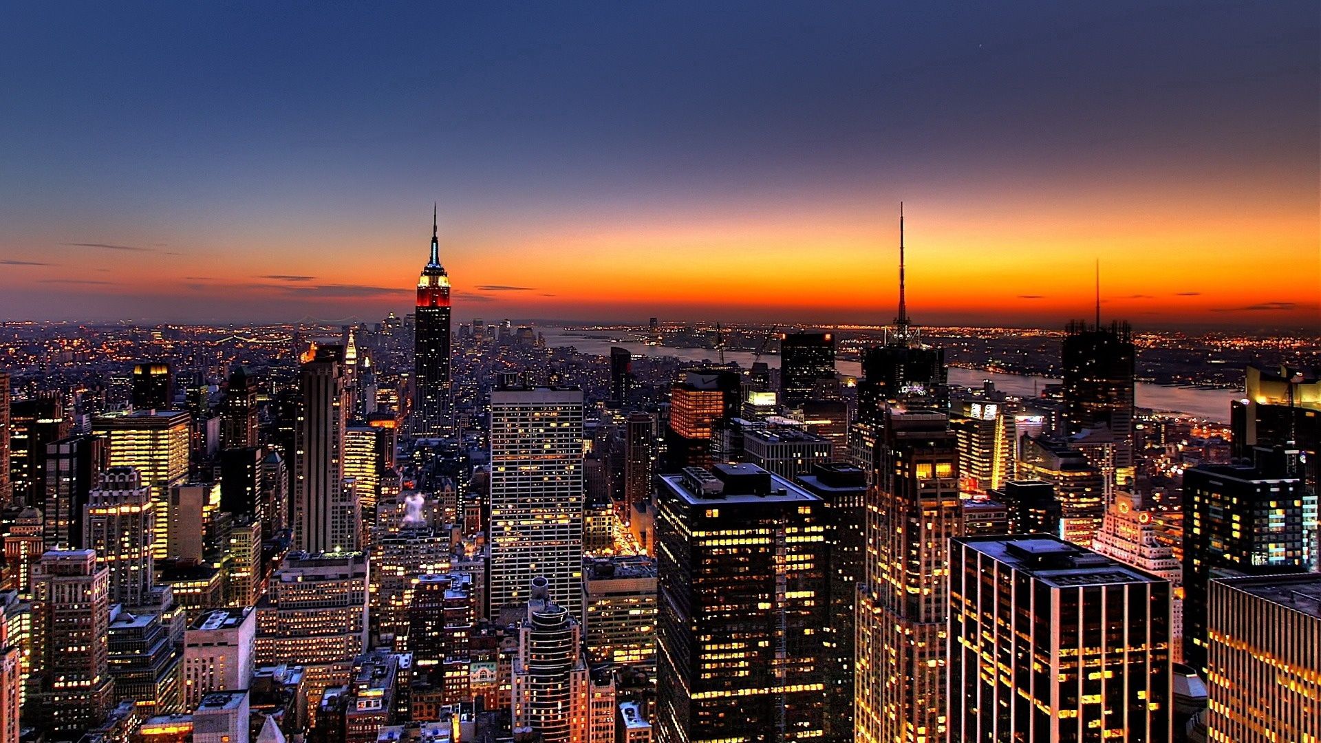 154823 descargar imagen ciudades, noche, nueva york, vista desde arriba, rascacielos: fondos de pantalla y protectores de pantalla gratis