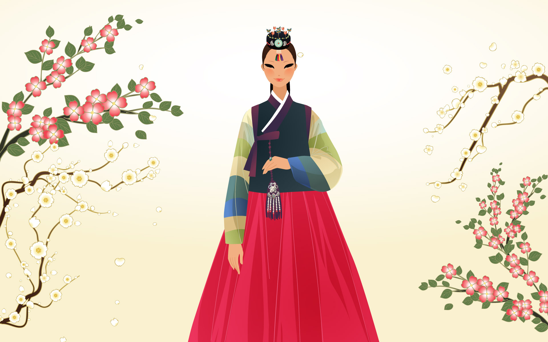 616868 скачать картинку корея, женщины, художественный, традиционный костюм - обои и заставки бесплатно