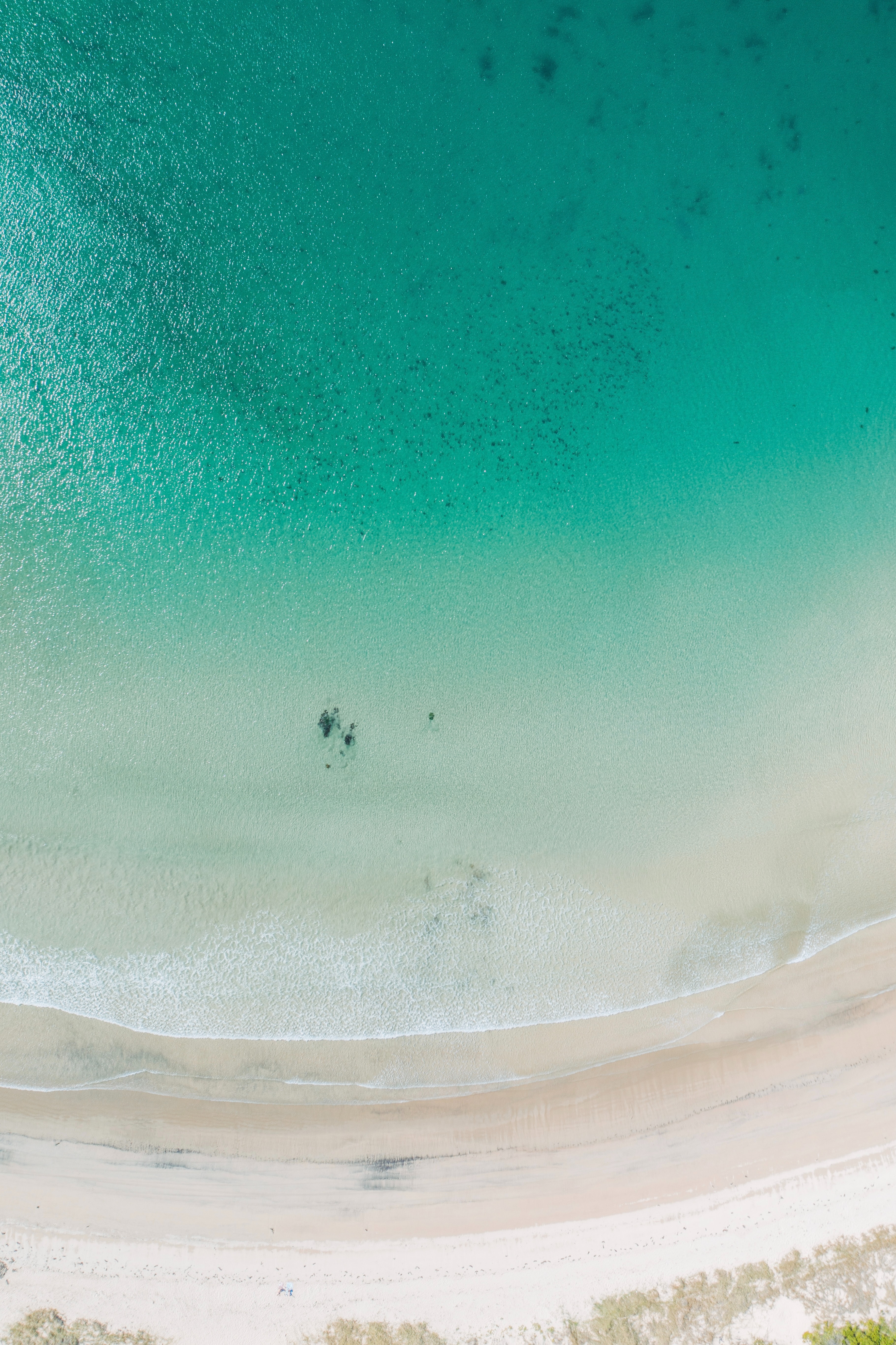 view from above, surf, beach, nature, sea, coast