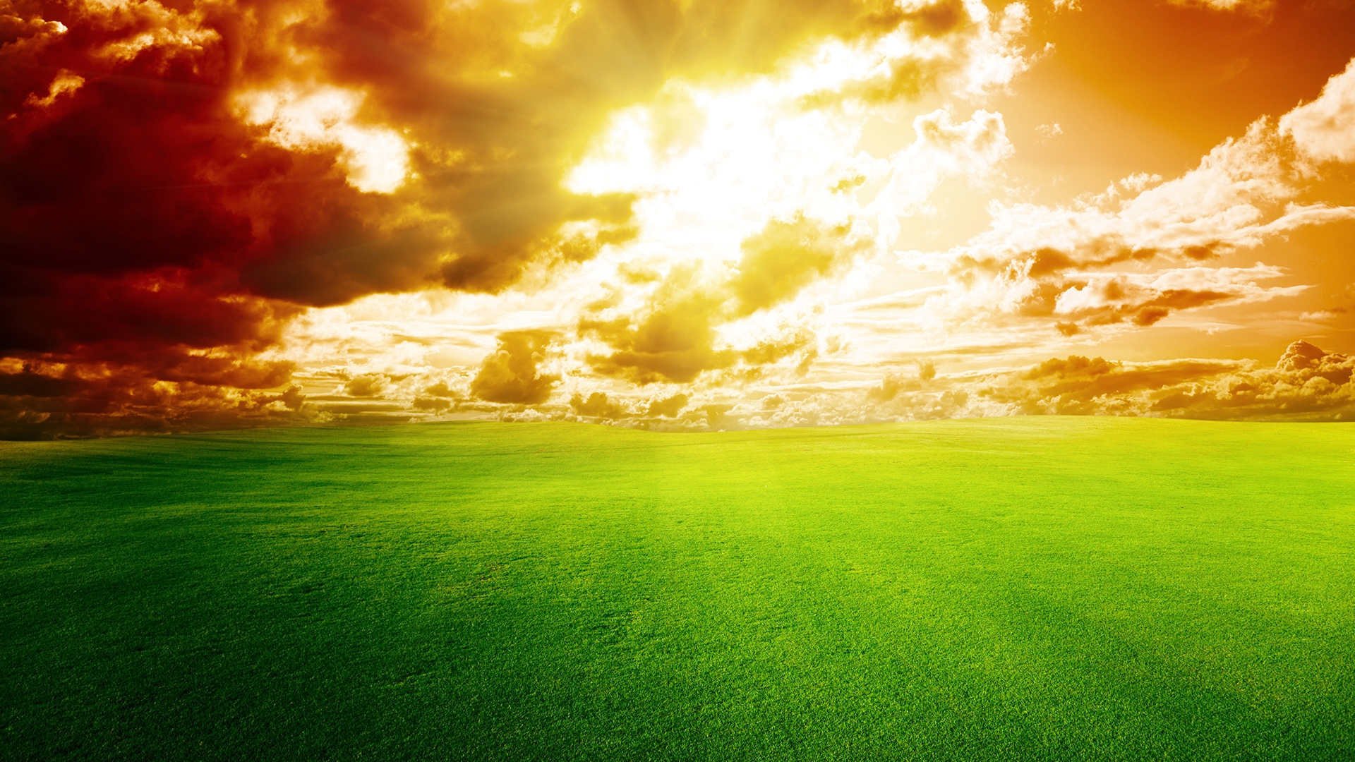 Download mobile wallpaper Sunset, Landscape, Fields for free.