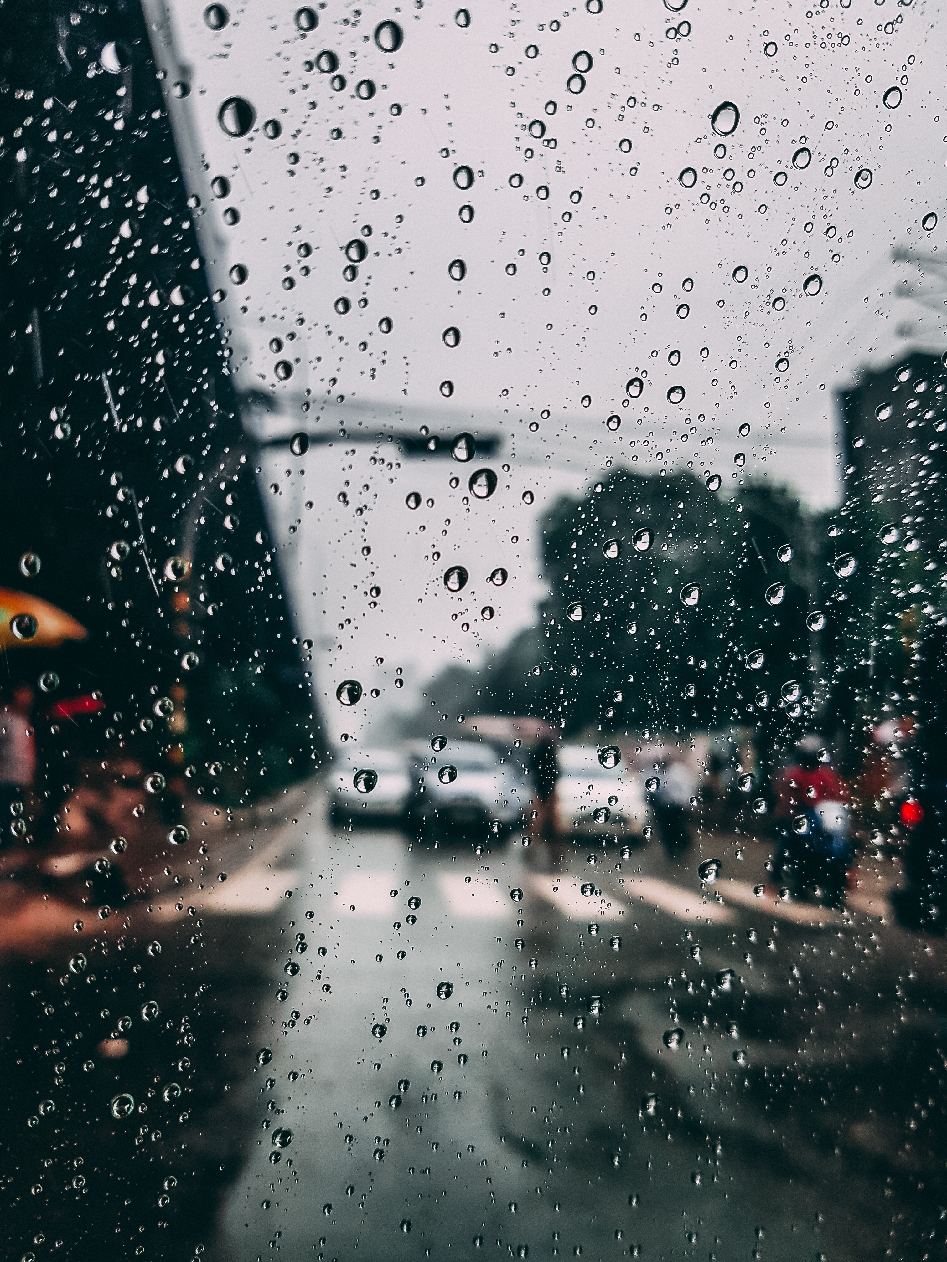 blur, rain, moisture, smooth, drops, city, macro, glass Free Stock Photo