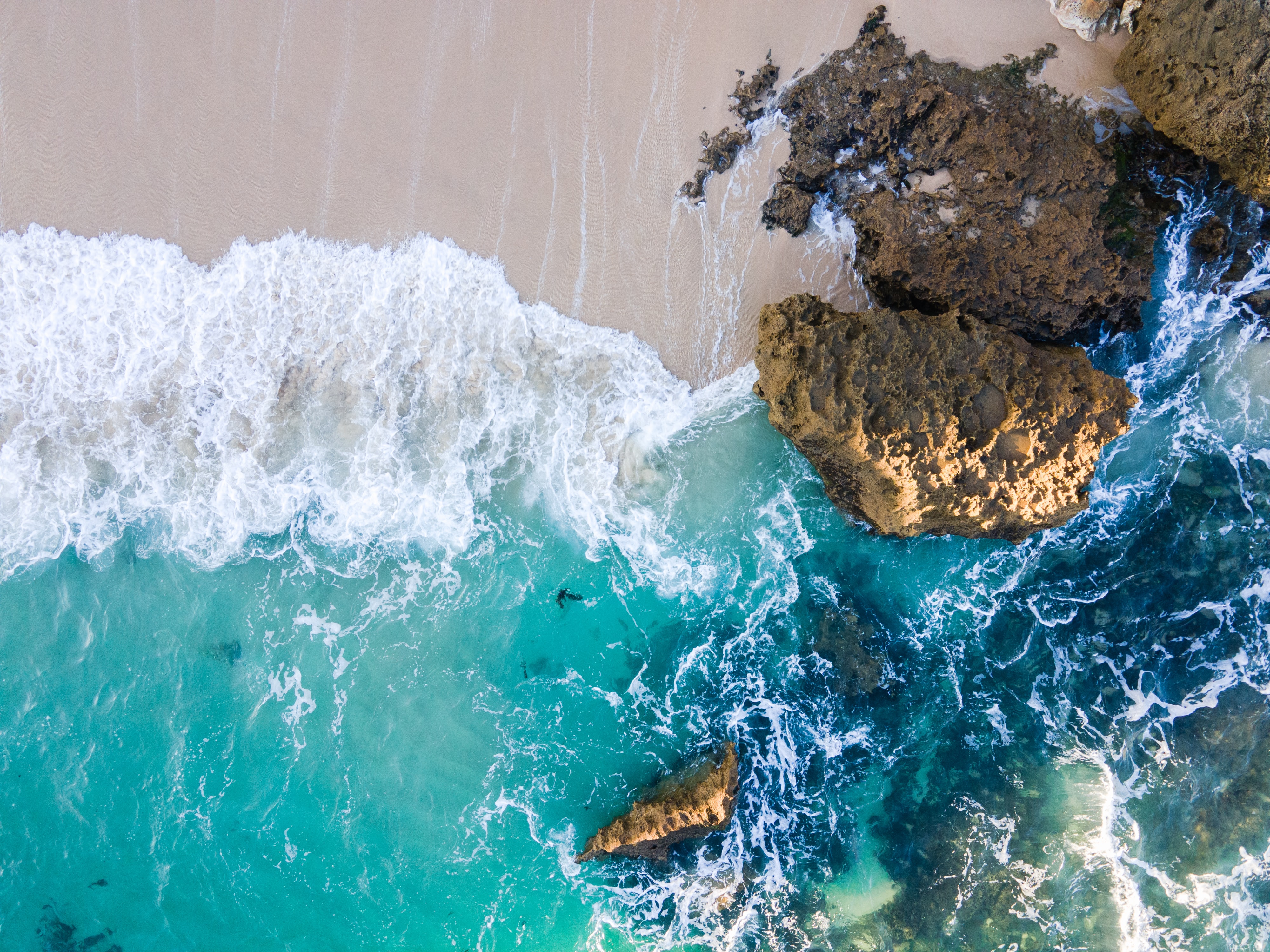 nature, sea, beach, sand, view from above Full HD