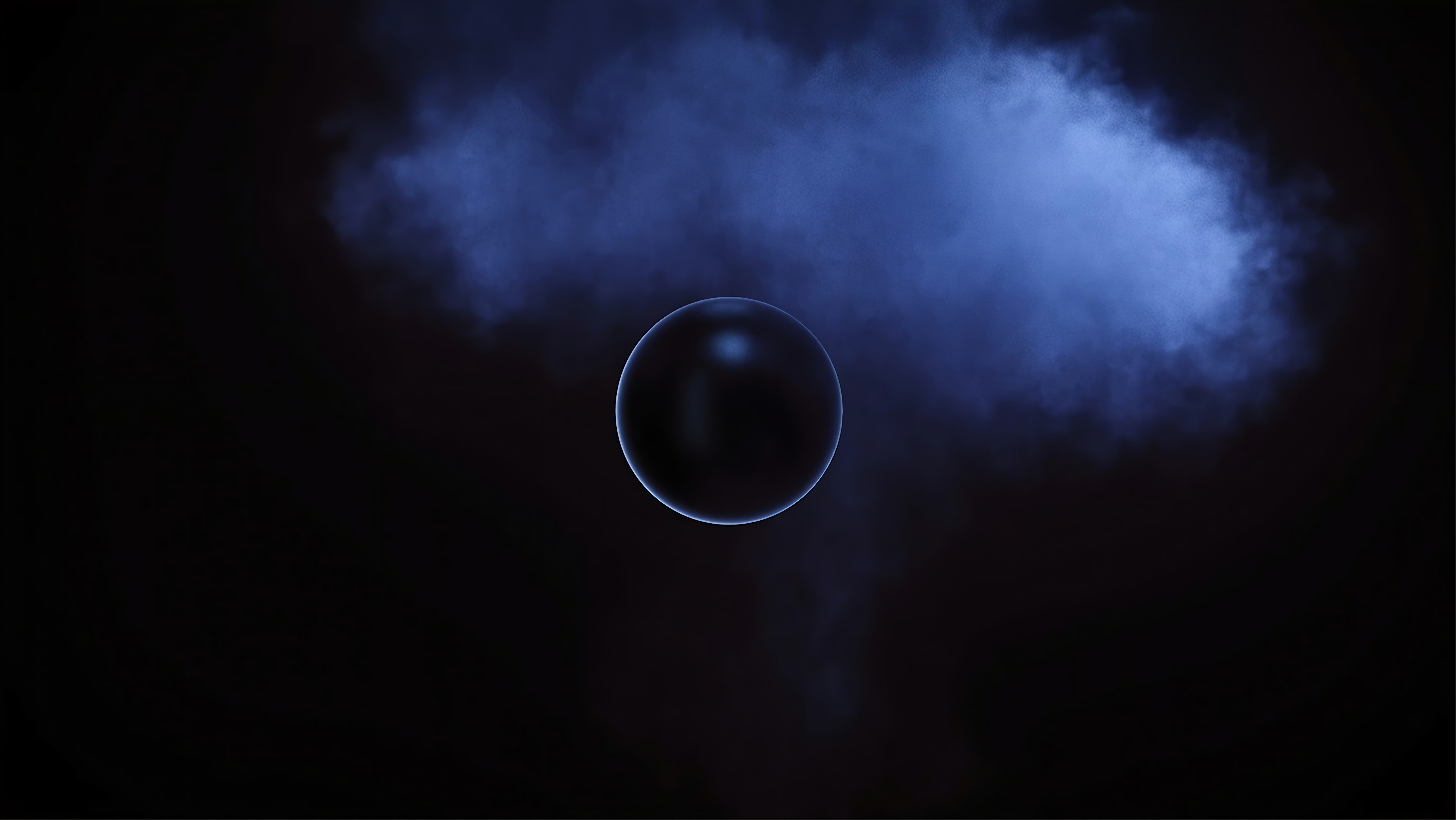 sphere, smoke, dark, ball, cloud download HD wallpaper
