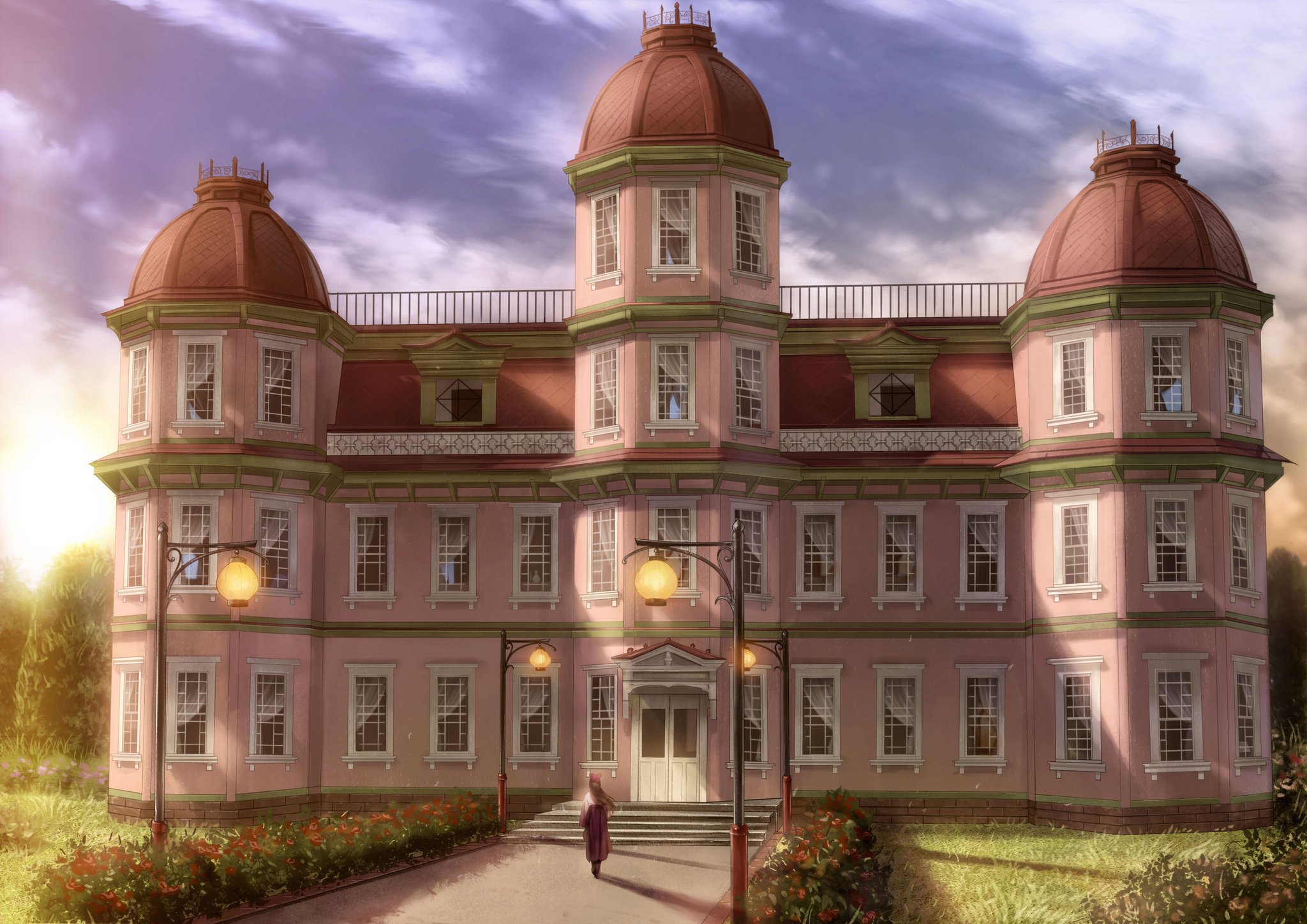 Wallpaper  anime building artwork house arch estate mansion  courtyard 1920x1080  Kmaco  108238  HD Wallpapers  WallHere