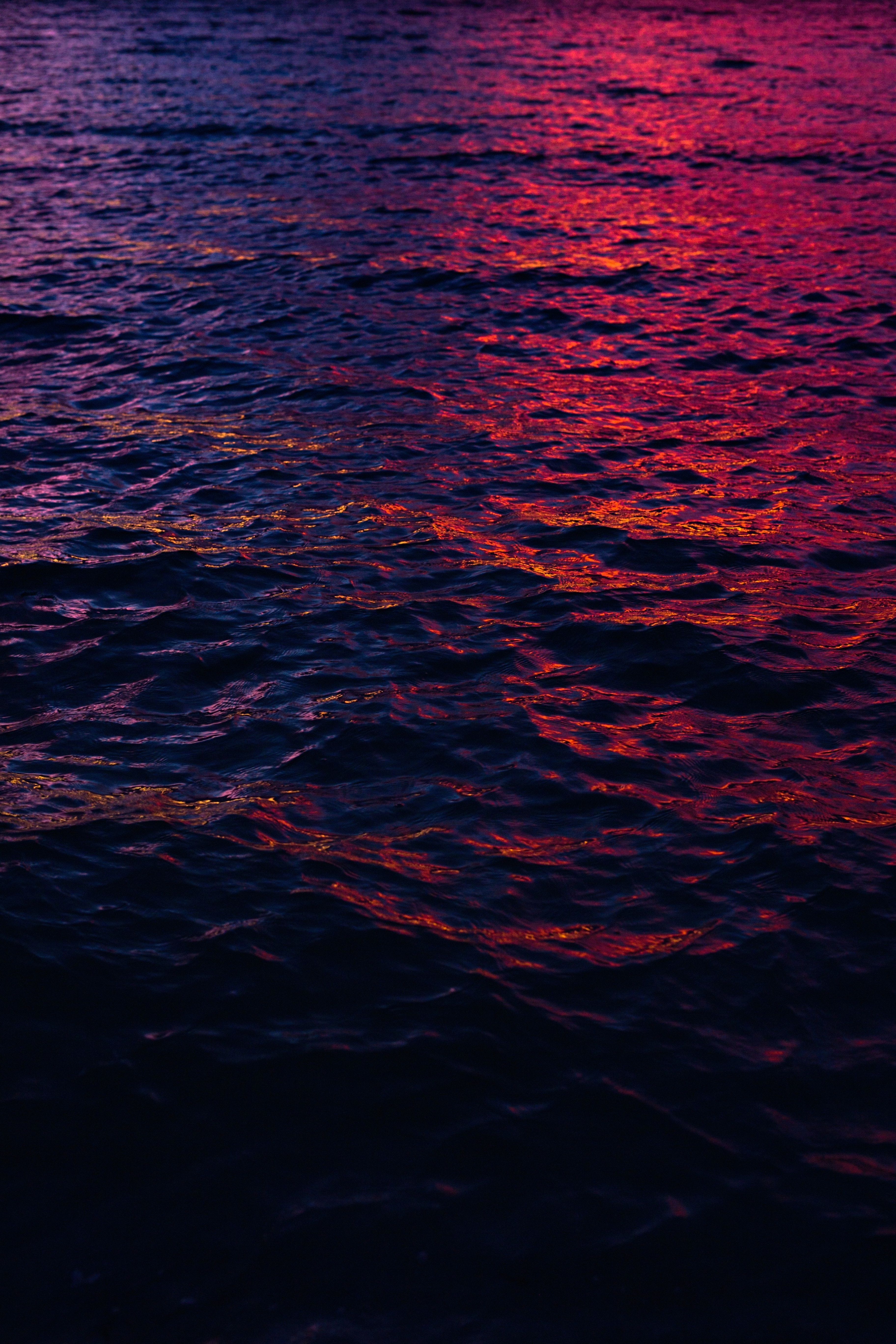 waves, surface, water, dark, glare, ripples, ripple, gleam HD wallpaper