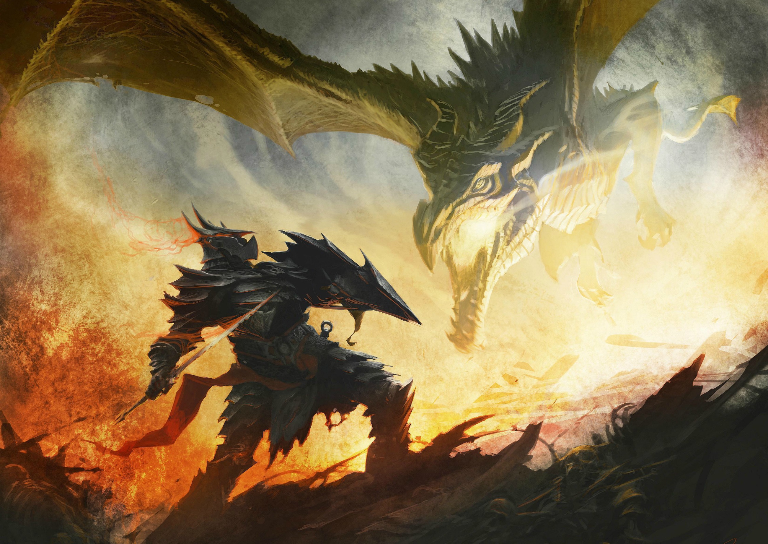 skyrim, video game, the elder scrolls v: skyrim, dragon, the elder scrolls