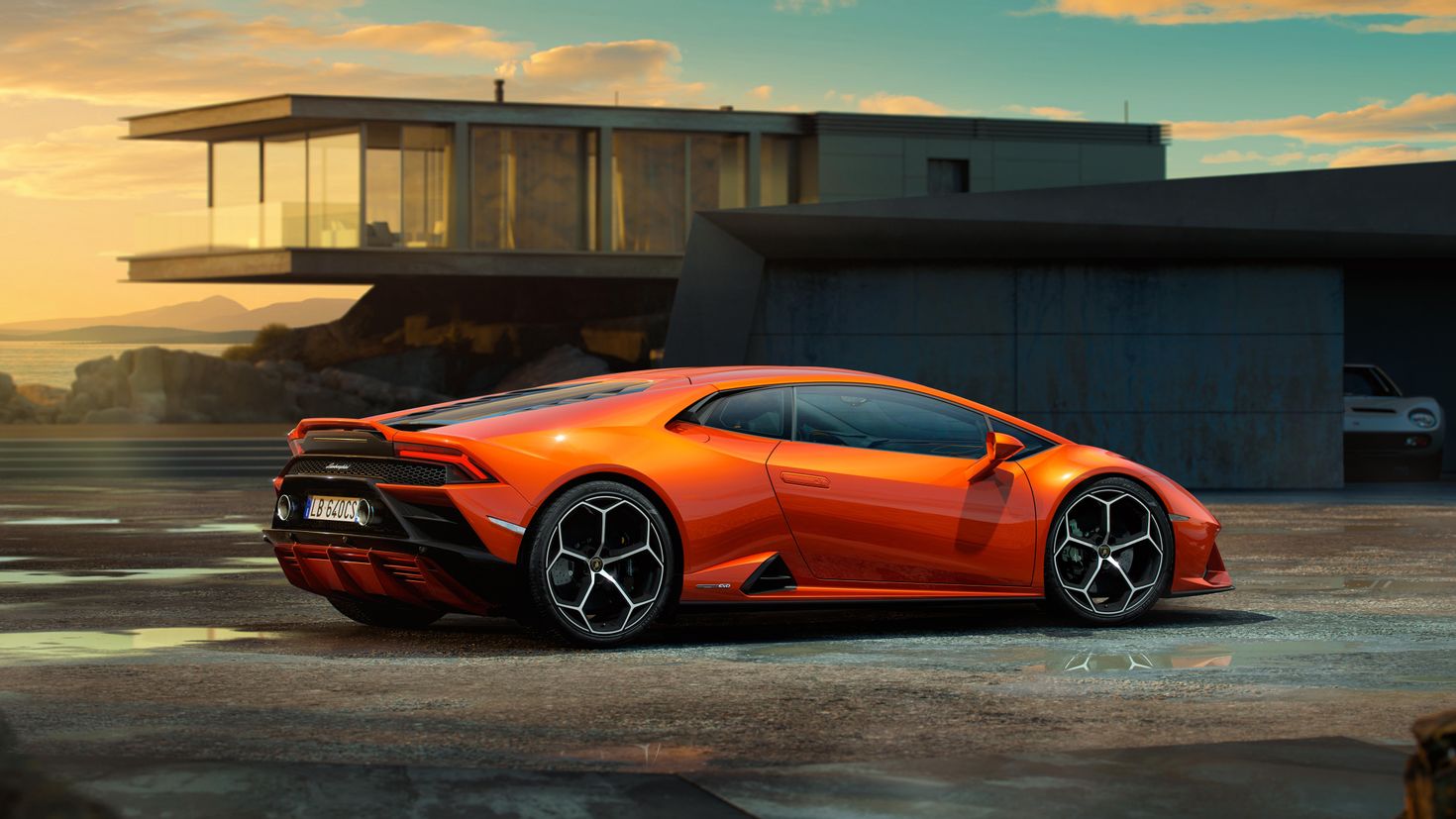 Lamborghini Orange 4k