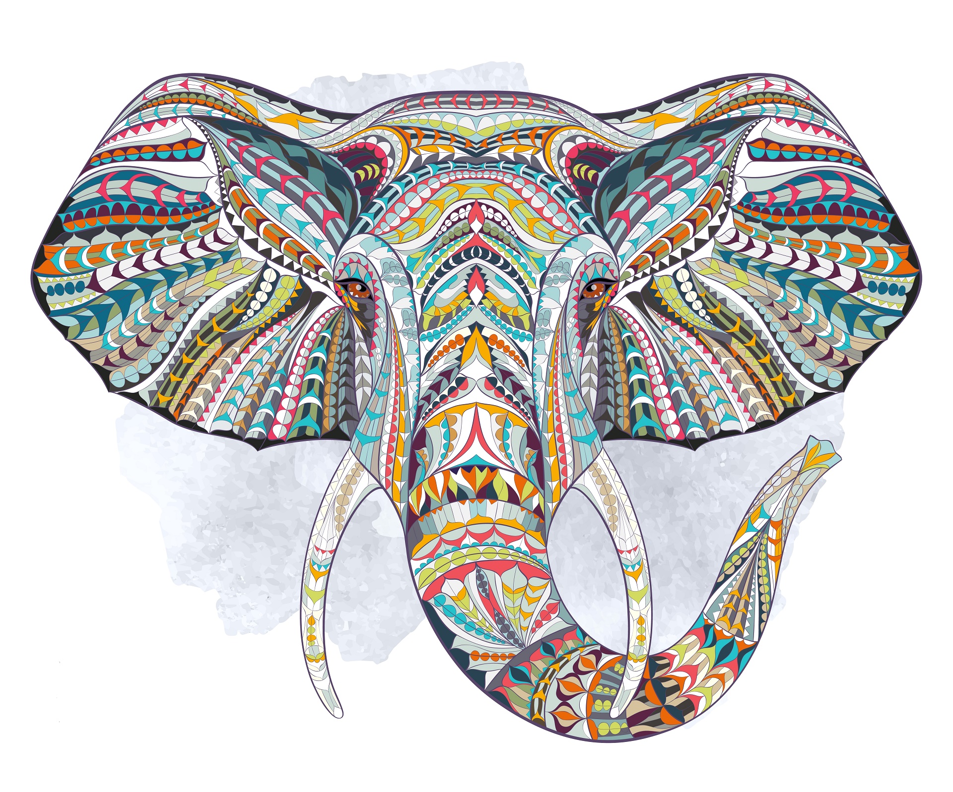 Download mobile wallpaper Animal, Colorful, Artistic, Elephant for free.
