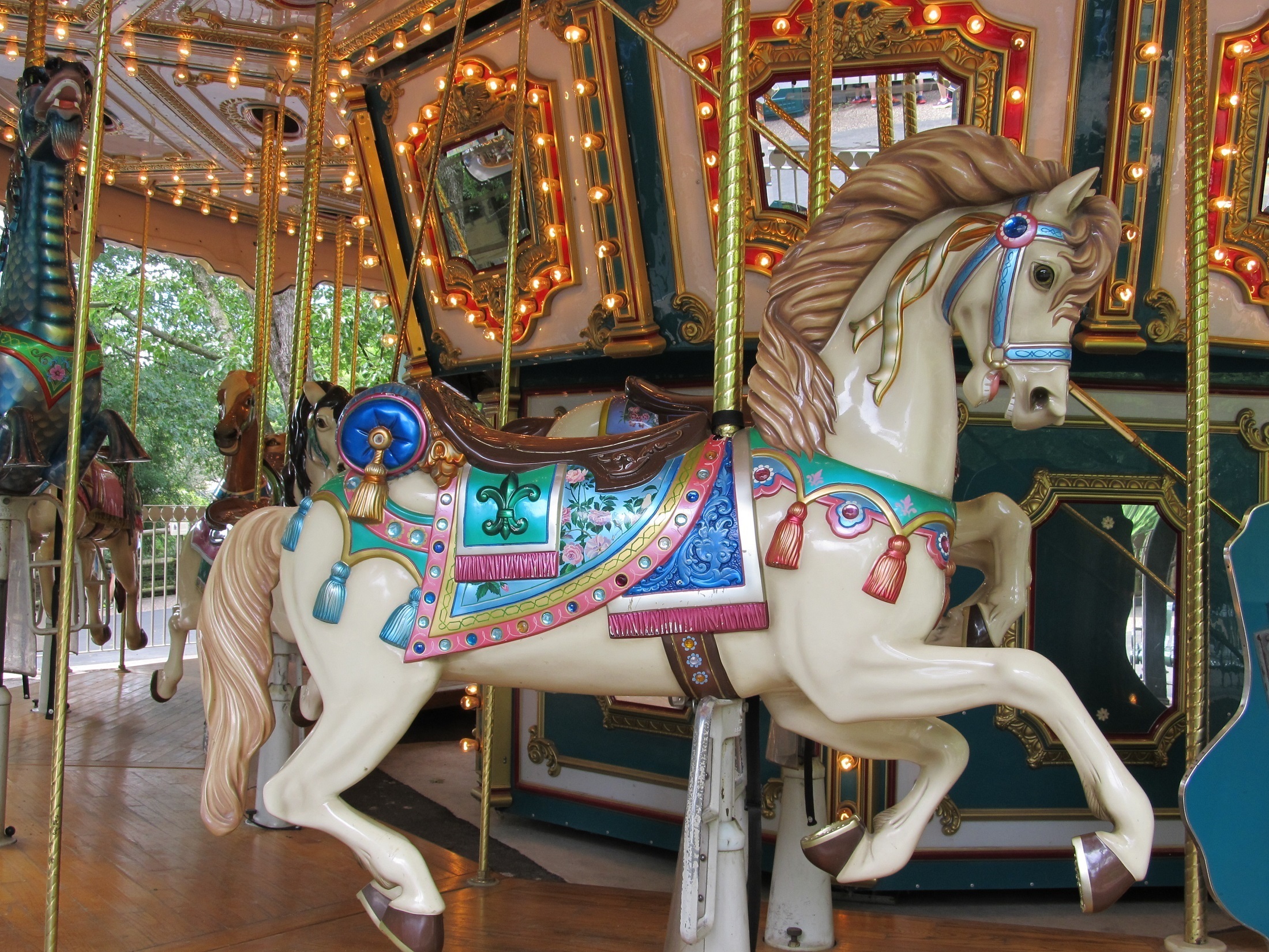 man made, carousel, horse, merry go 'round download HD wallpaper