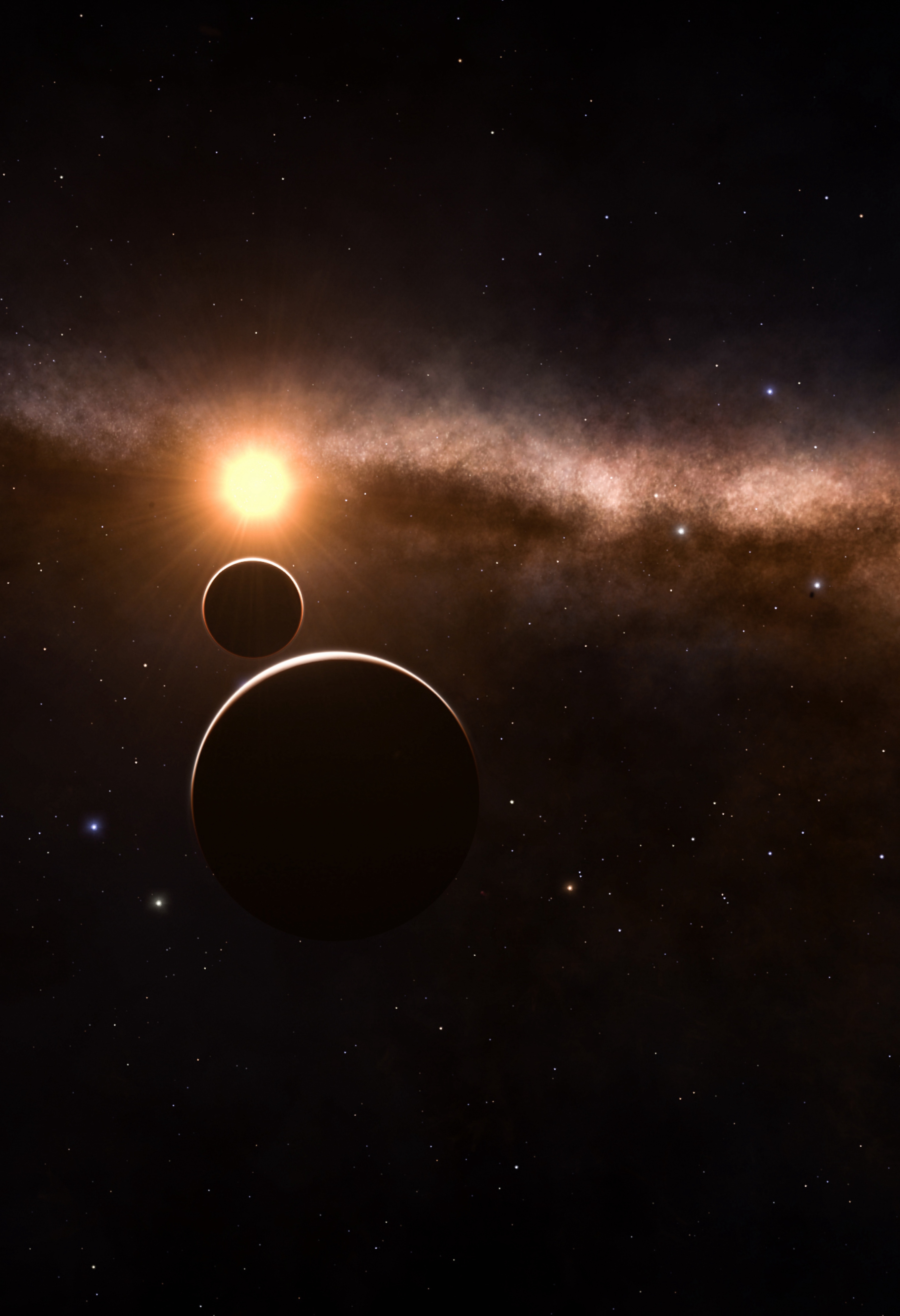 planets, universe, stars, shining, dark Image for desktop