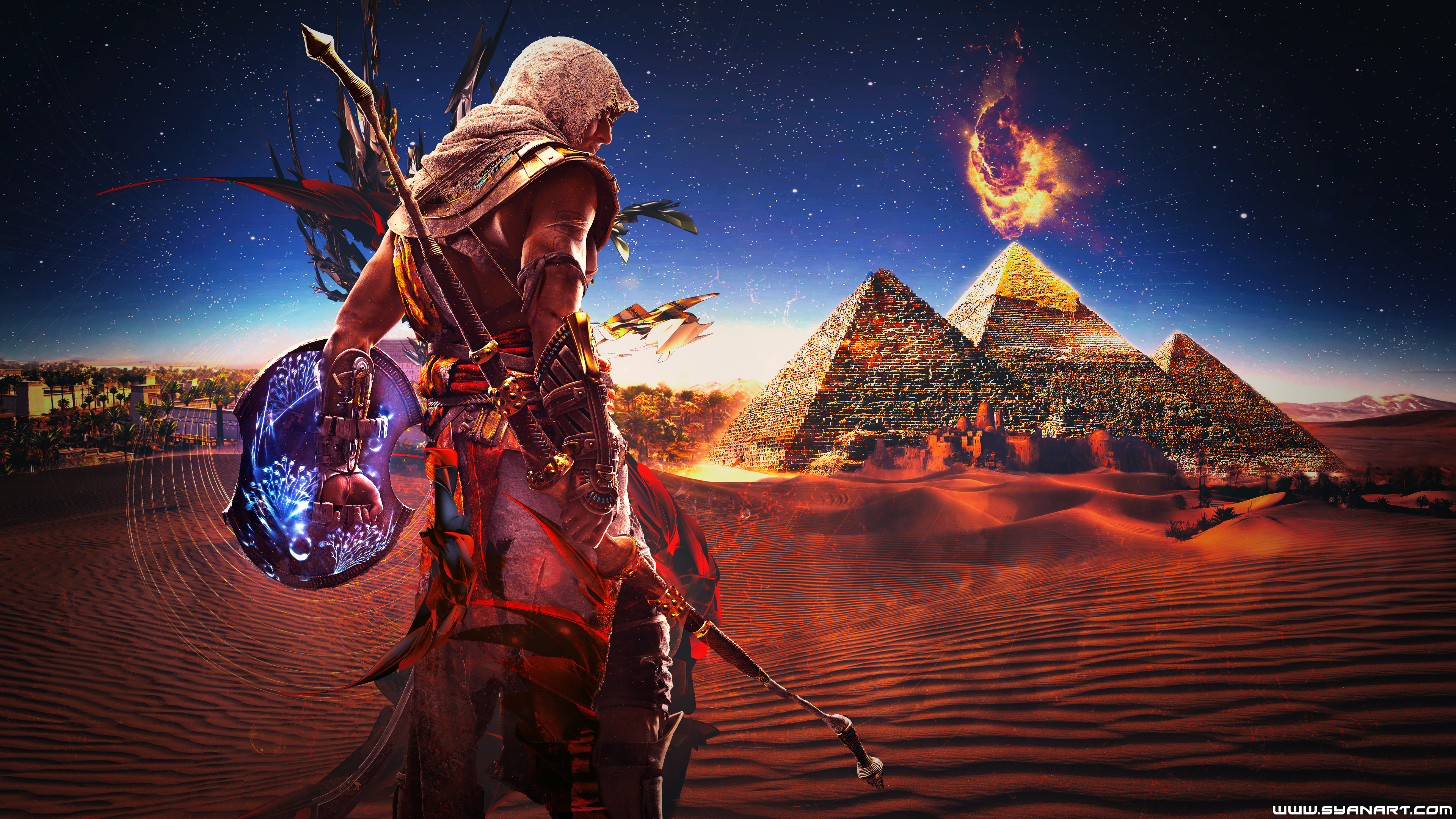 egypt, video game, assassin's creed origins, bayek of siwa, assassin's creed