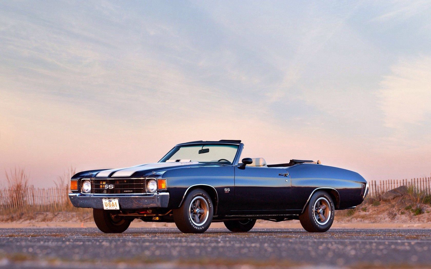 cars, chevrolet, side view, cabriolet, chevelle, malibu Aesthetic wallpaper