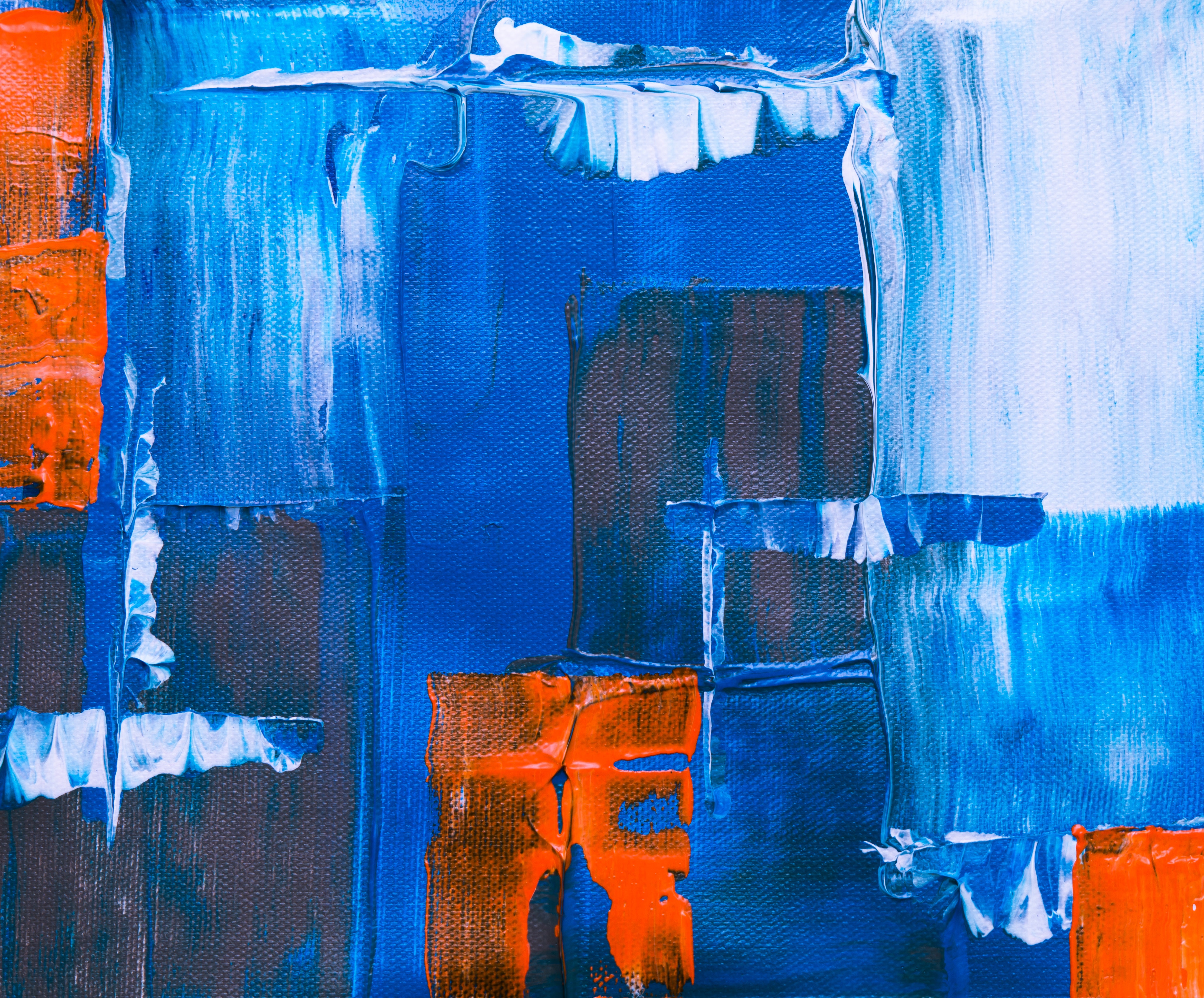 desktop Images canvas, abstract, art, blue, paint