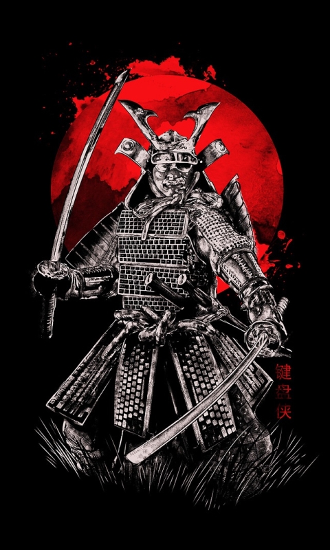 Mobile wallpaper: Fantasy, Warrior, Samurai, Armor, Katana, 1287177  download the picture for free.
