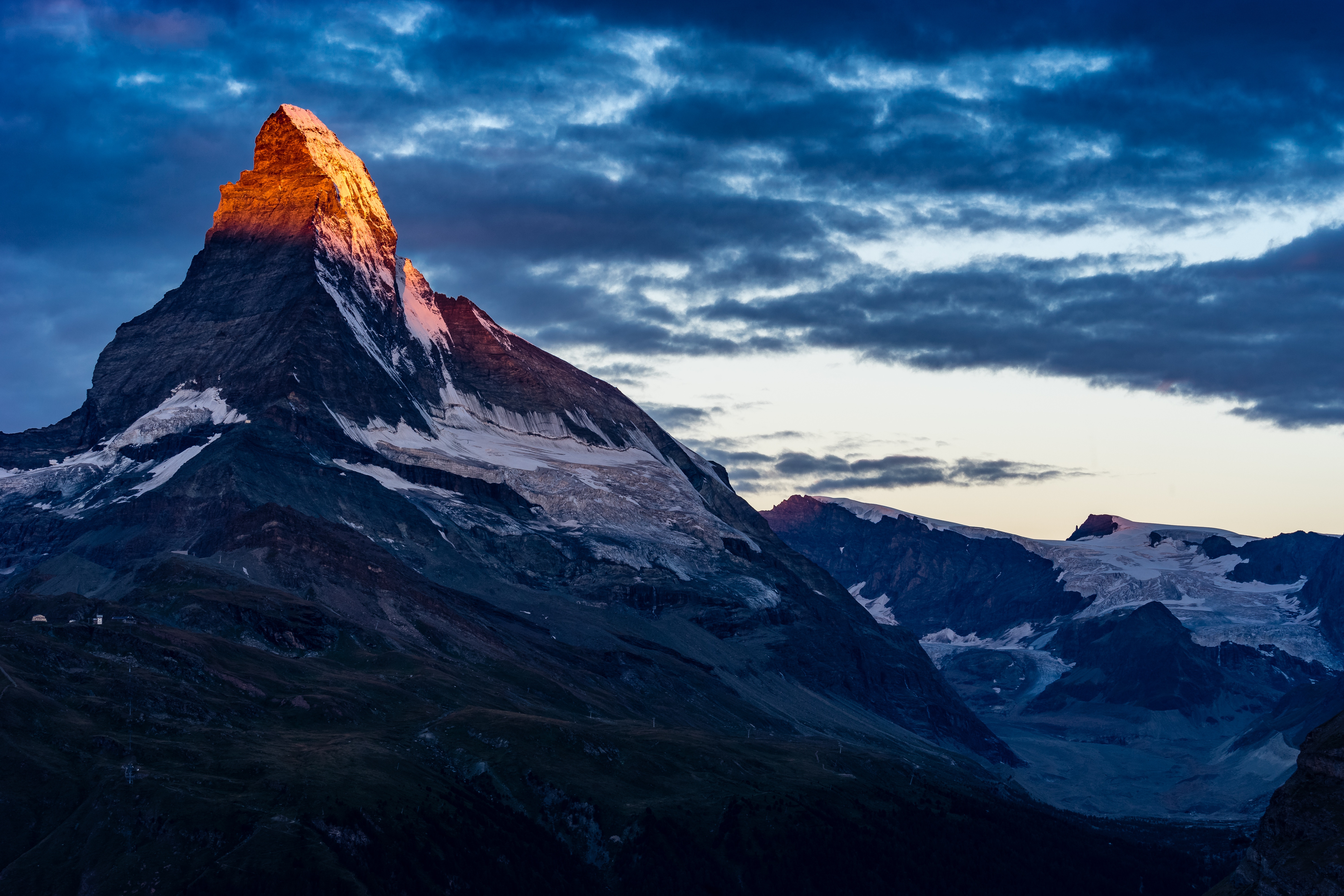 111654 скачать обои природа, швейцария, гора, вершина, церматт - заставки и картинки бесплатно