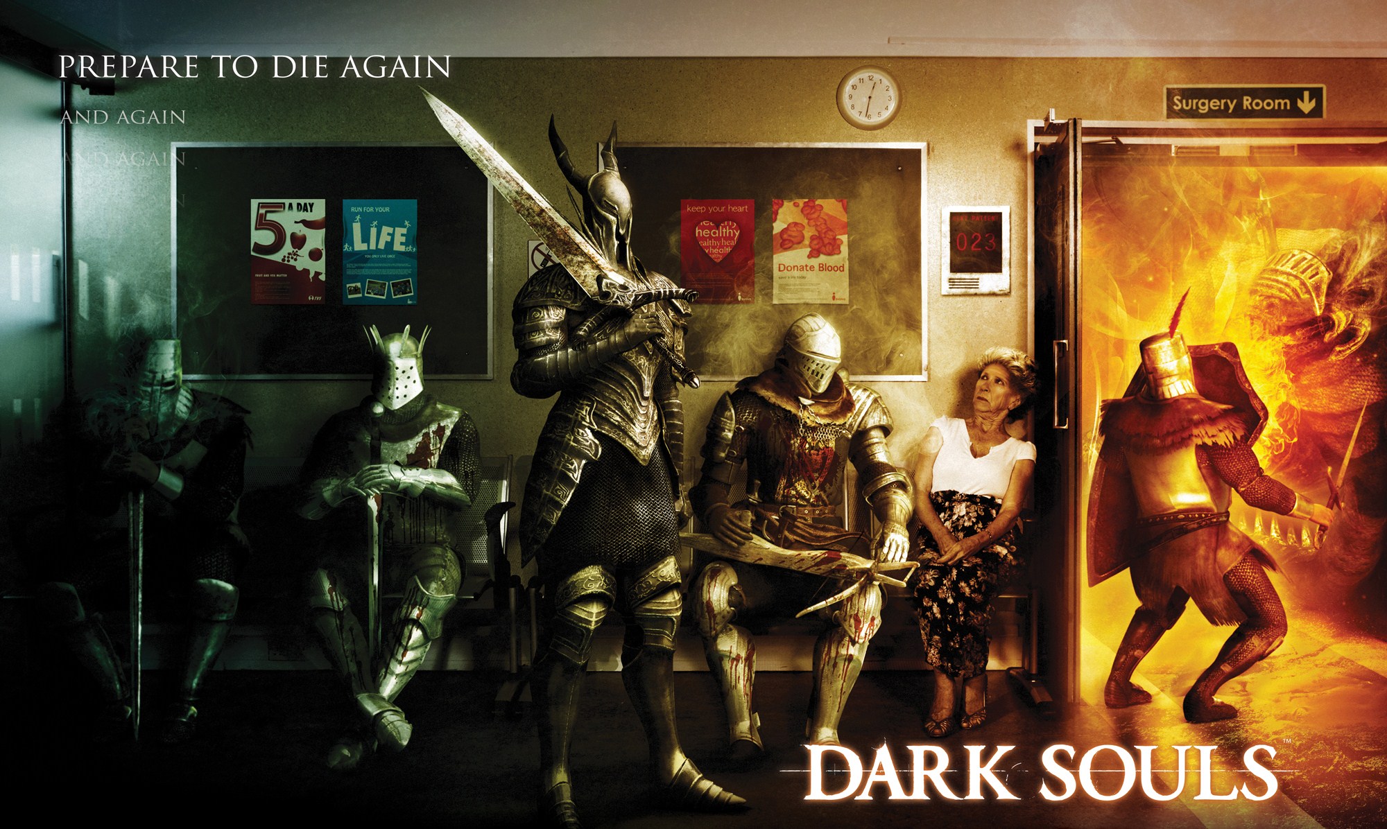 dark souls, fantasy, video game, black knight (dark souls), solaire of astora, sword, warrior