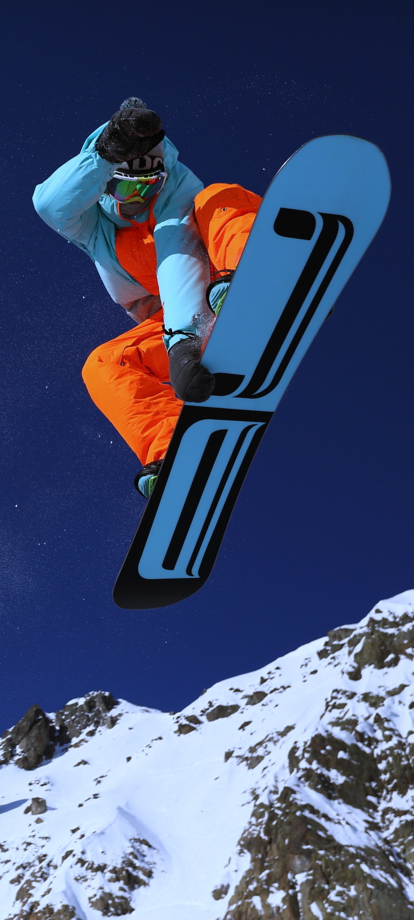 Snowboarding on Top of the World HD Wallpaper iPhone 4  4S  iPod  HD  Wallpaper  Wallpapersnet