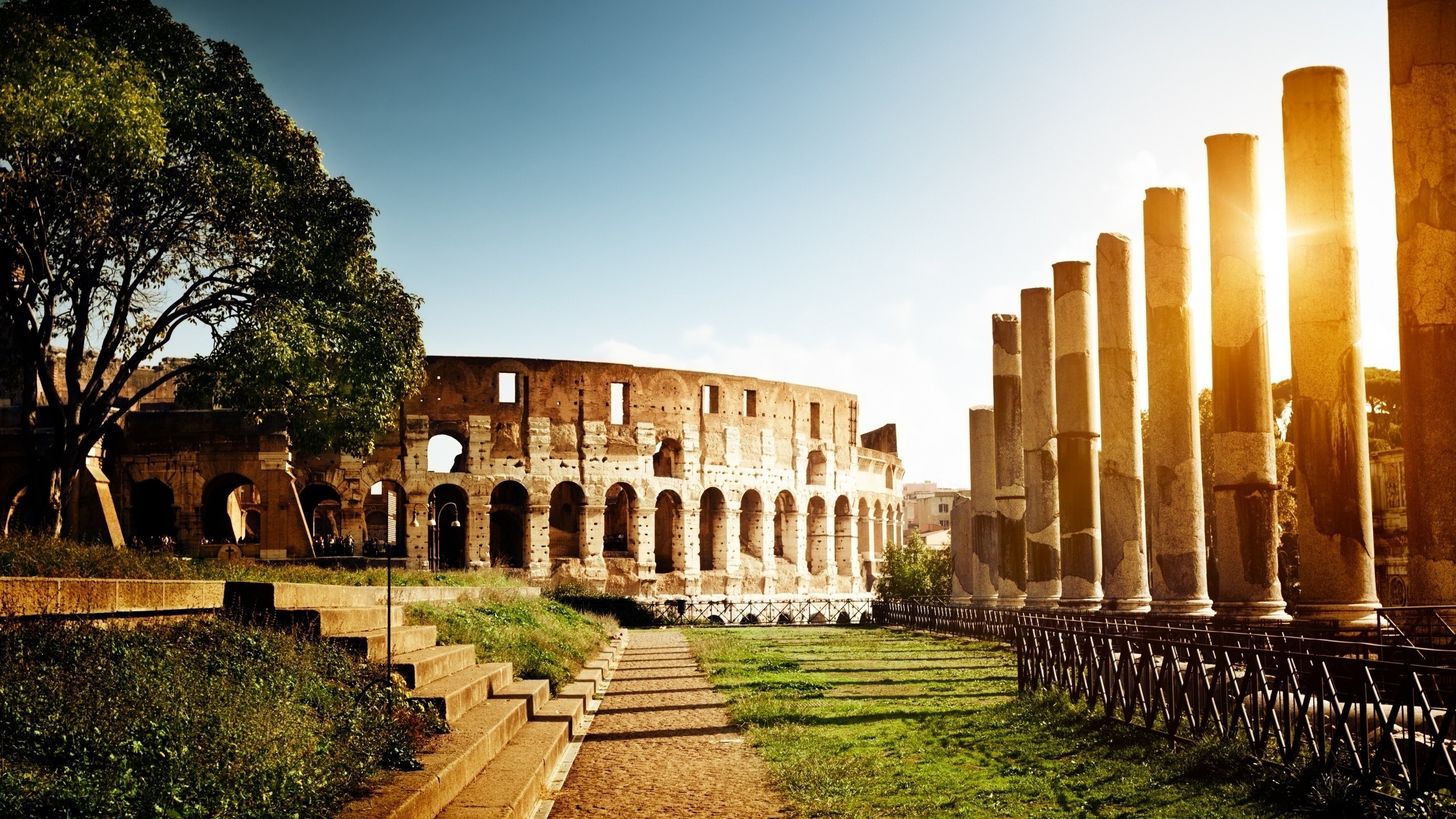 319250 скачать обои рим, города, италия, сделано человеком, императорские форумы - заставки и картинки бесплатно