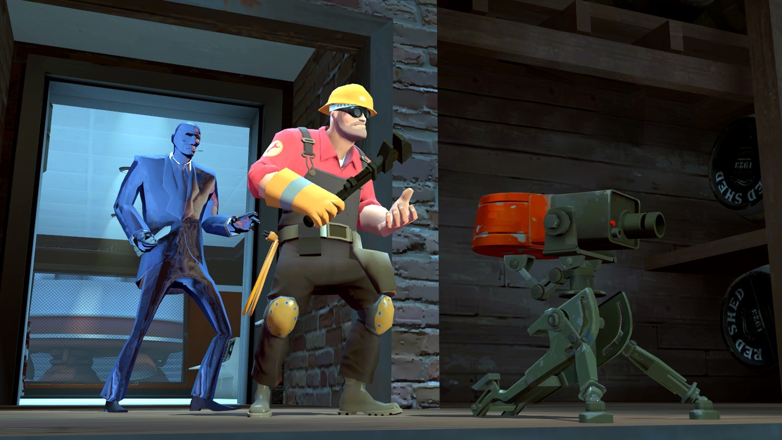 video game, team fortress 2, engineer (team fortress), spy (team fortress), team fortress HD wallpaper