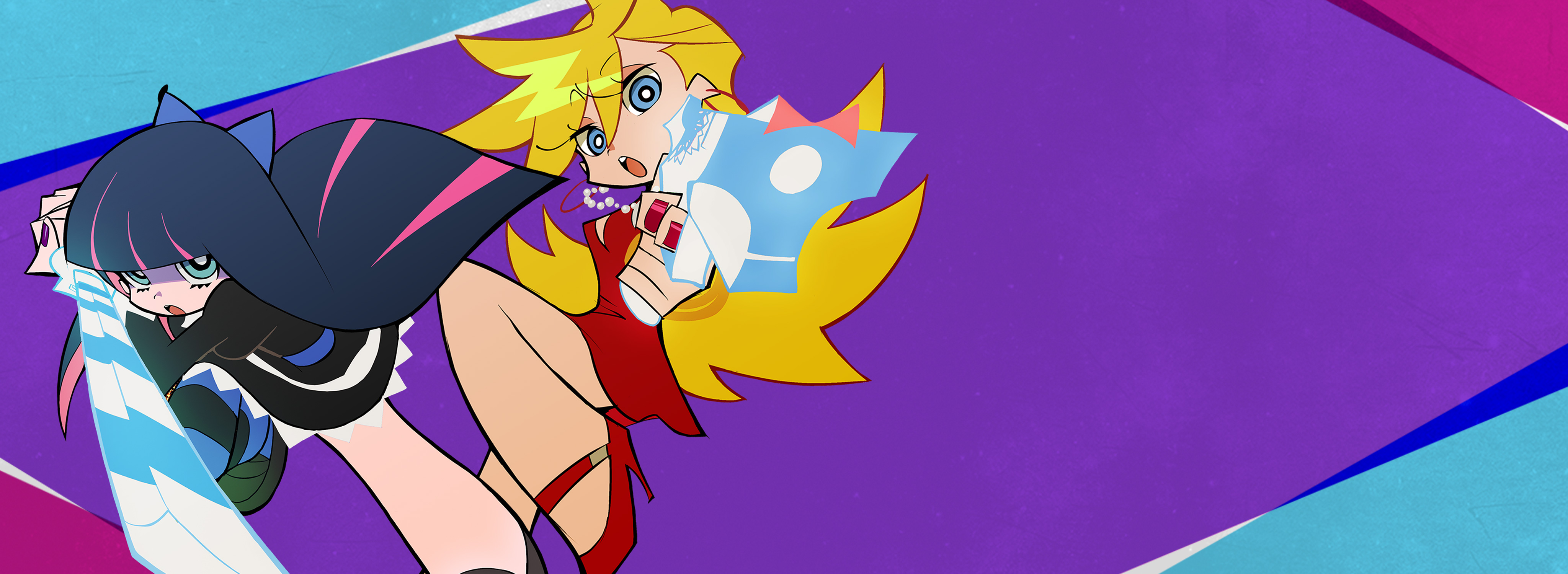anime, panty & stocking with garterbelt, panty anarchy, stocking anarchy lock screen backgrounds