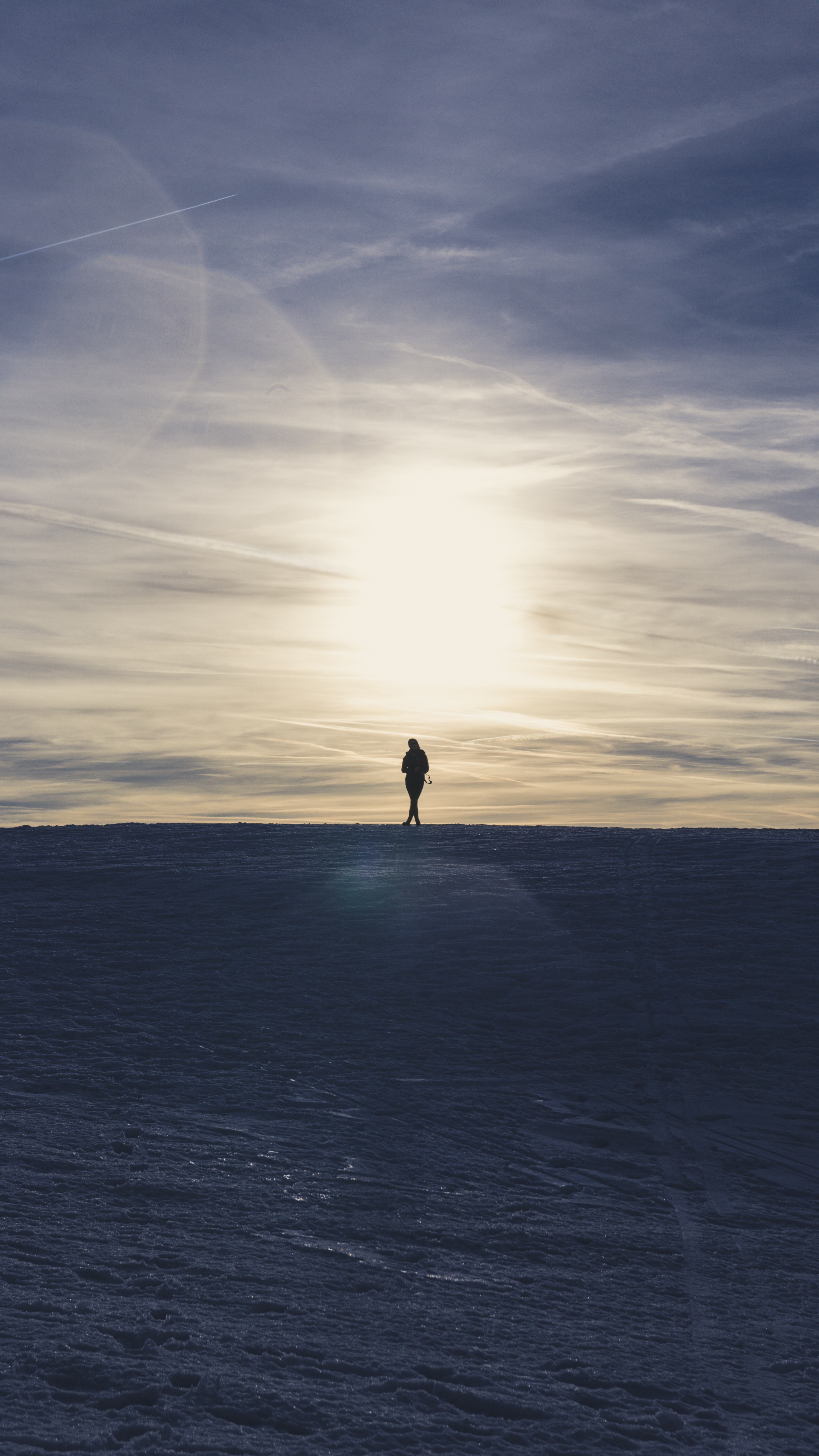 Cool Wallpapers alone, horizon, silhouette, miscellanea, miscellaneous, loneliness, lonely