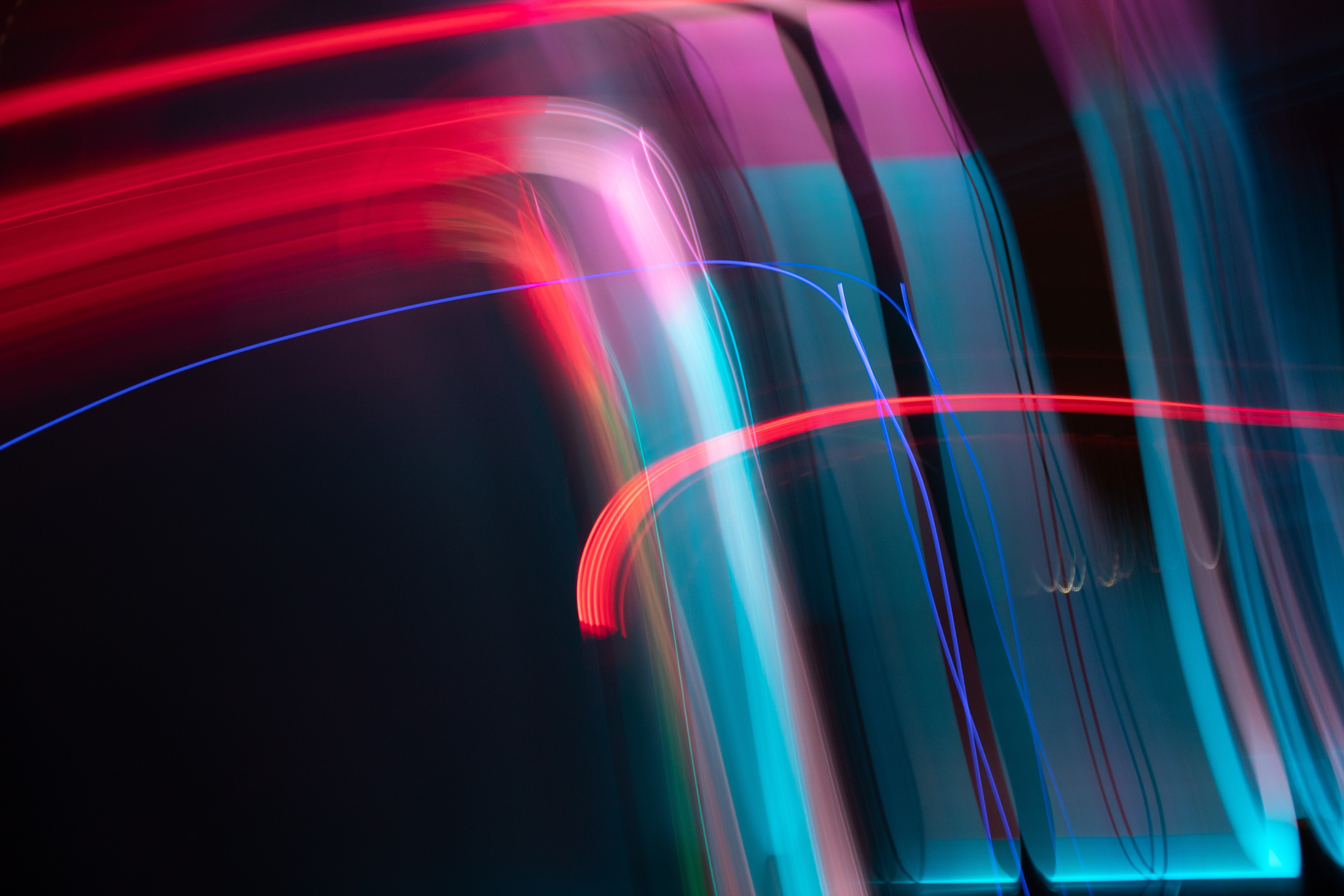 Download mobile wallpaper Blur, Streaks, Glow, Smooth, Stripes, Bright, Lines, Abstract for free.