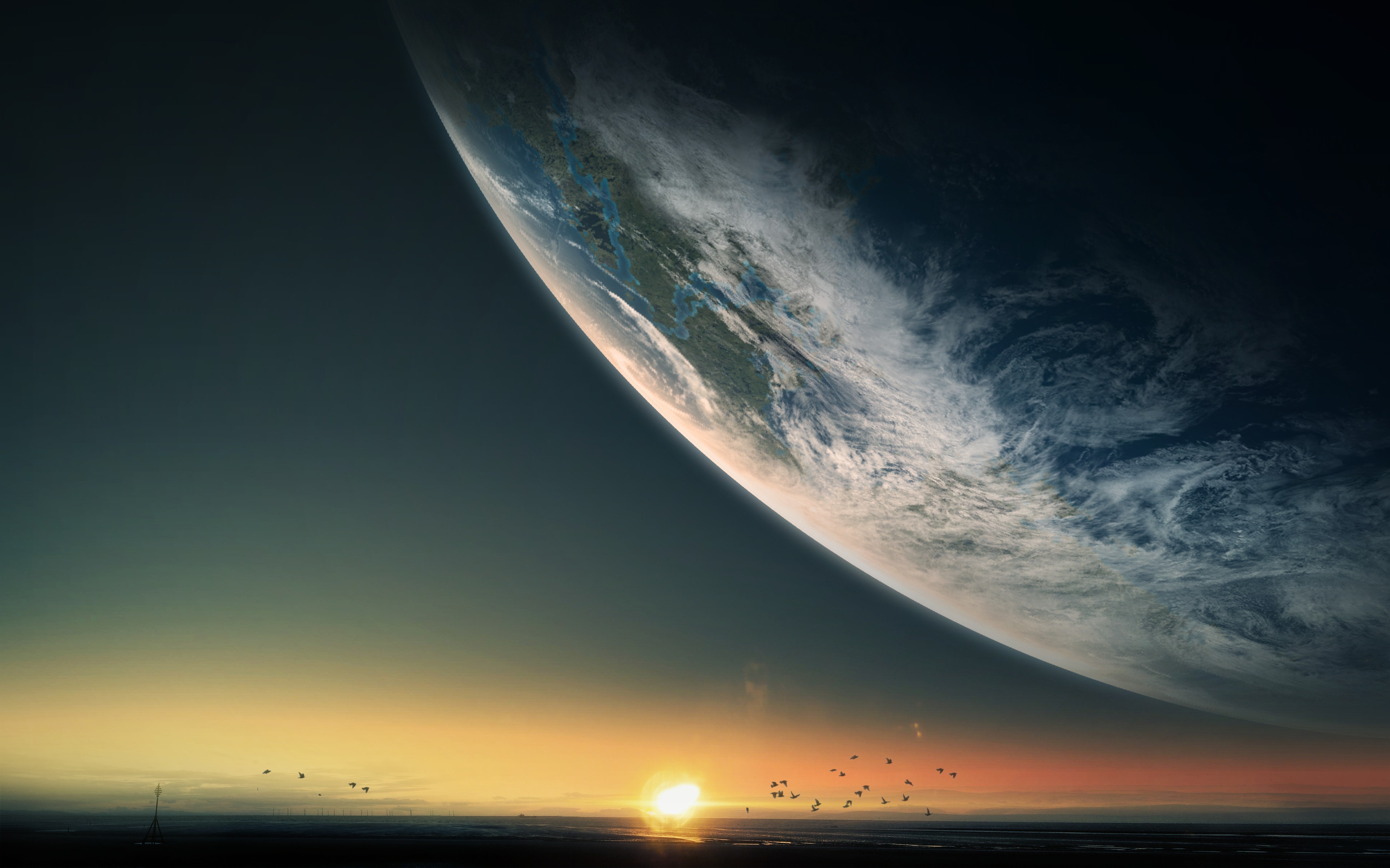 Отзыв земля и небо 4 класс. Космический пейзаж. Фантастические планеты. Небо с планетами. Космическое небо с планетами.