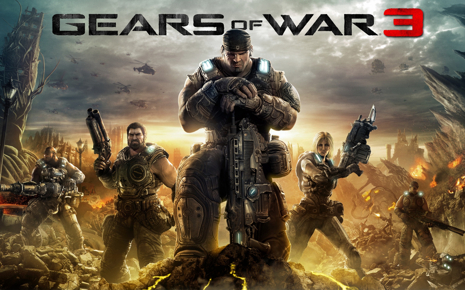 gears of war, video game, gears of war 3 Phone Background