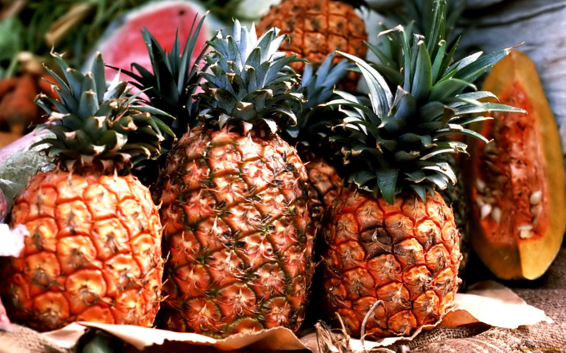 food, pineapple, fruits 1080p