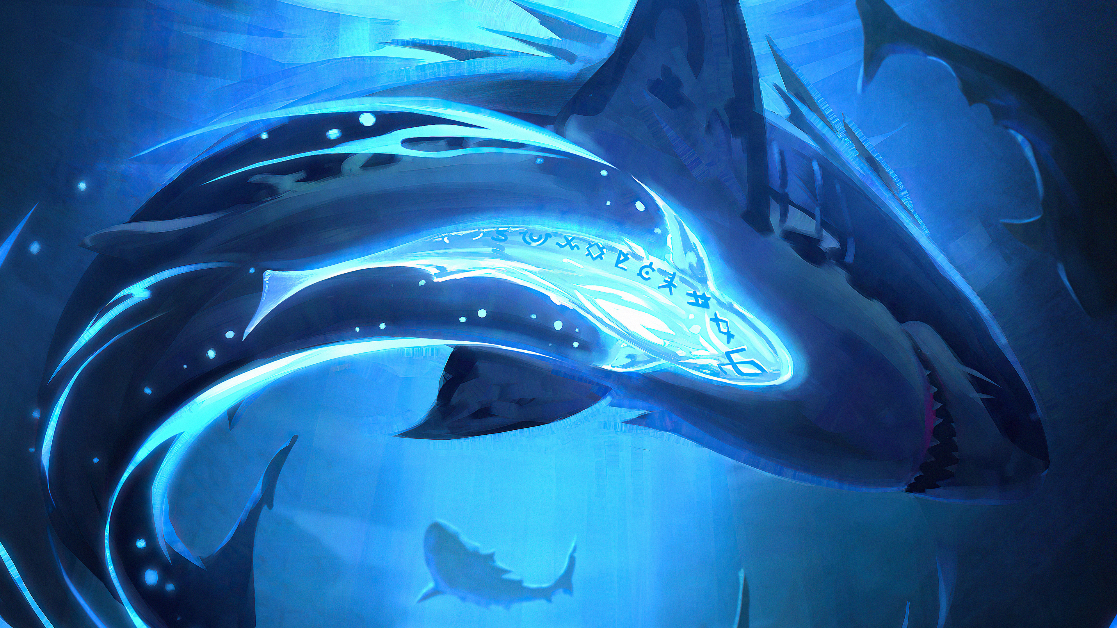 Голубая акула арт