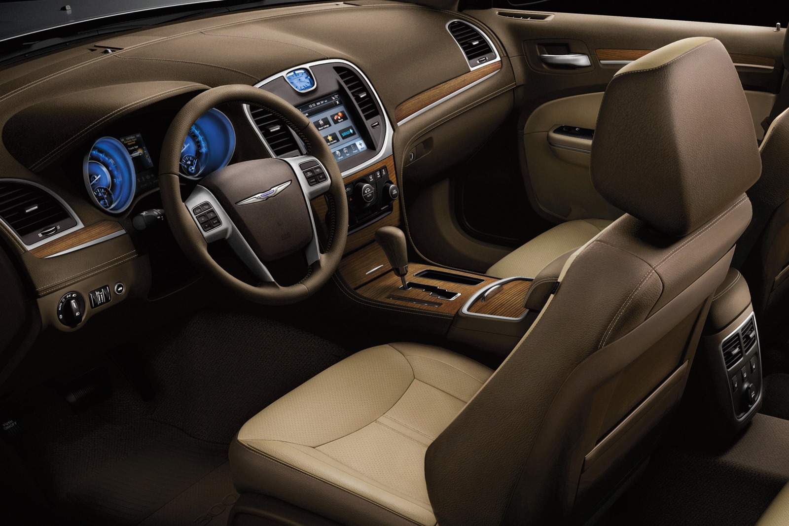 luxury, chrysler, dashboard, vehicles, chrysler 300, brown, car, chrysler 300 luxury, interior HD wallpaper
