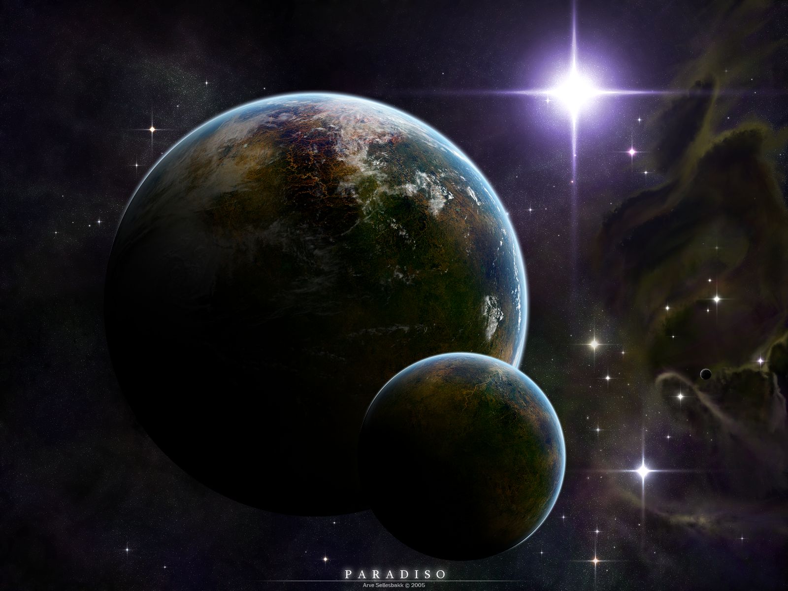 161641 Hintergrundbild herunterladen science fiction, planeten, paradies, planet, weltraum - Bildschirmschoner und Bilder kostenlos