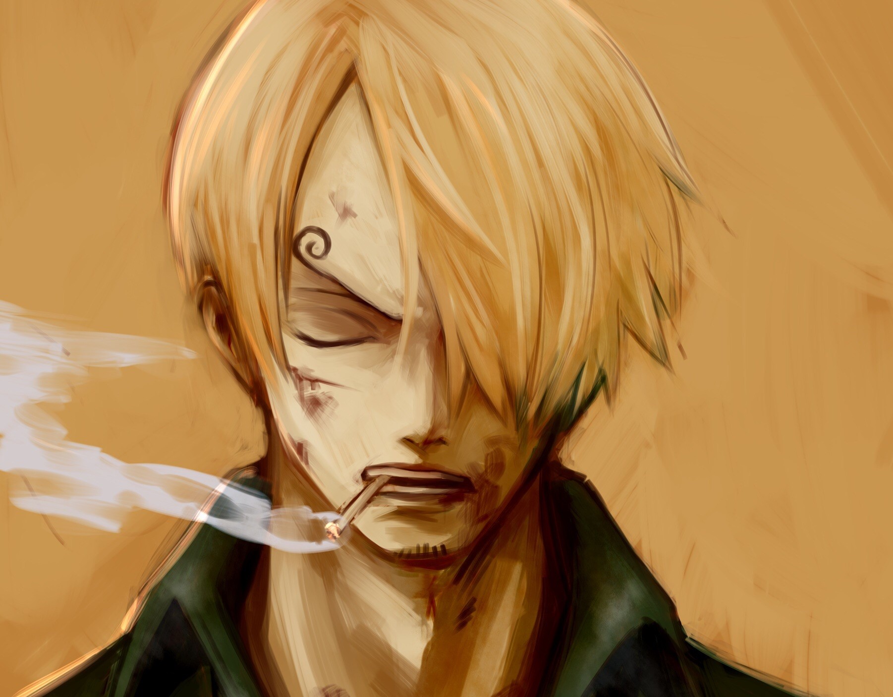 sanji (one piece), cigarette, anime, one piece, pirate