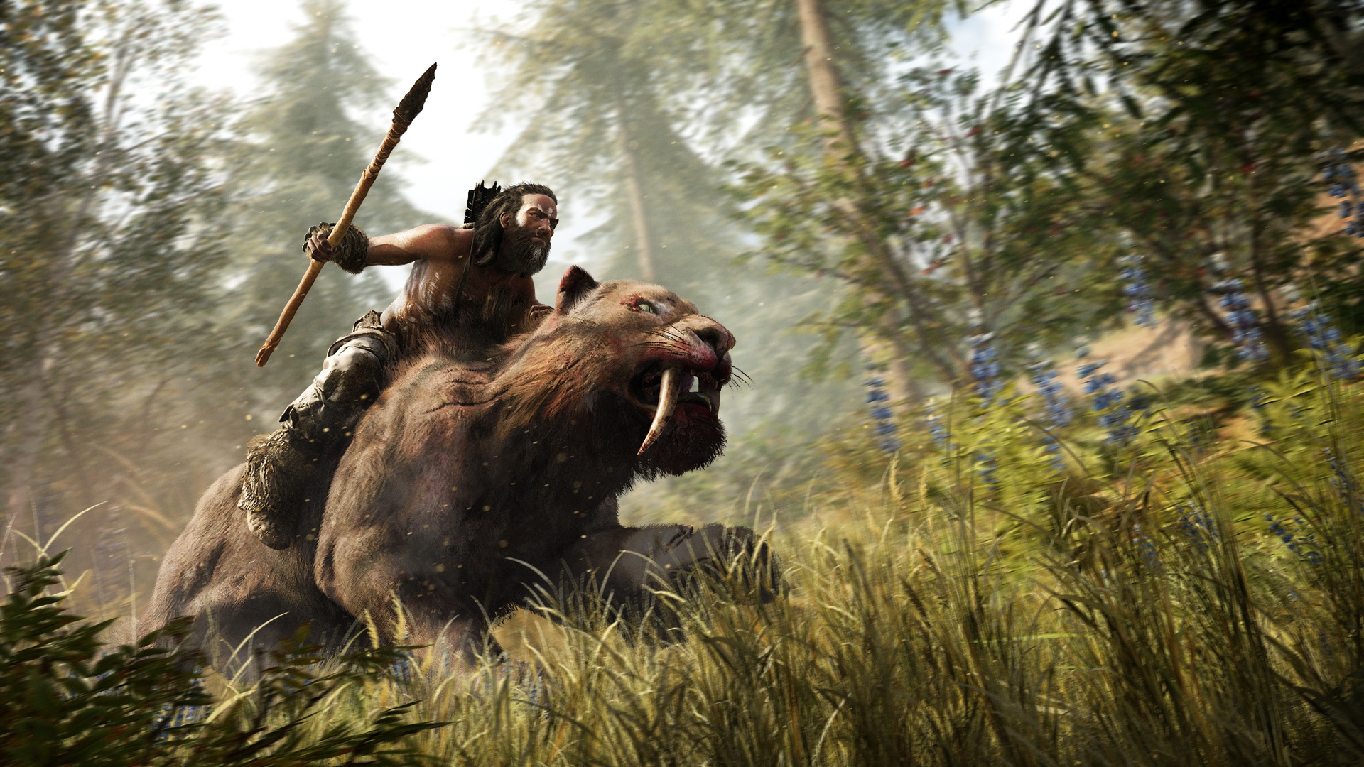 saber toothed tiger, video game, far cry primal, far cry 4K Ultra