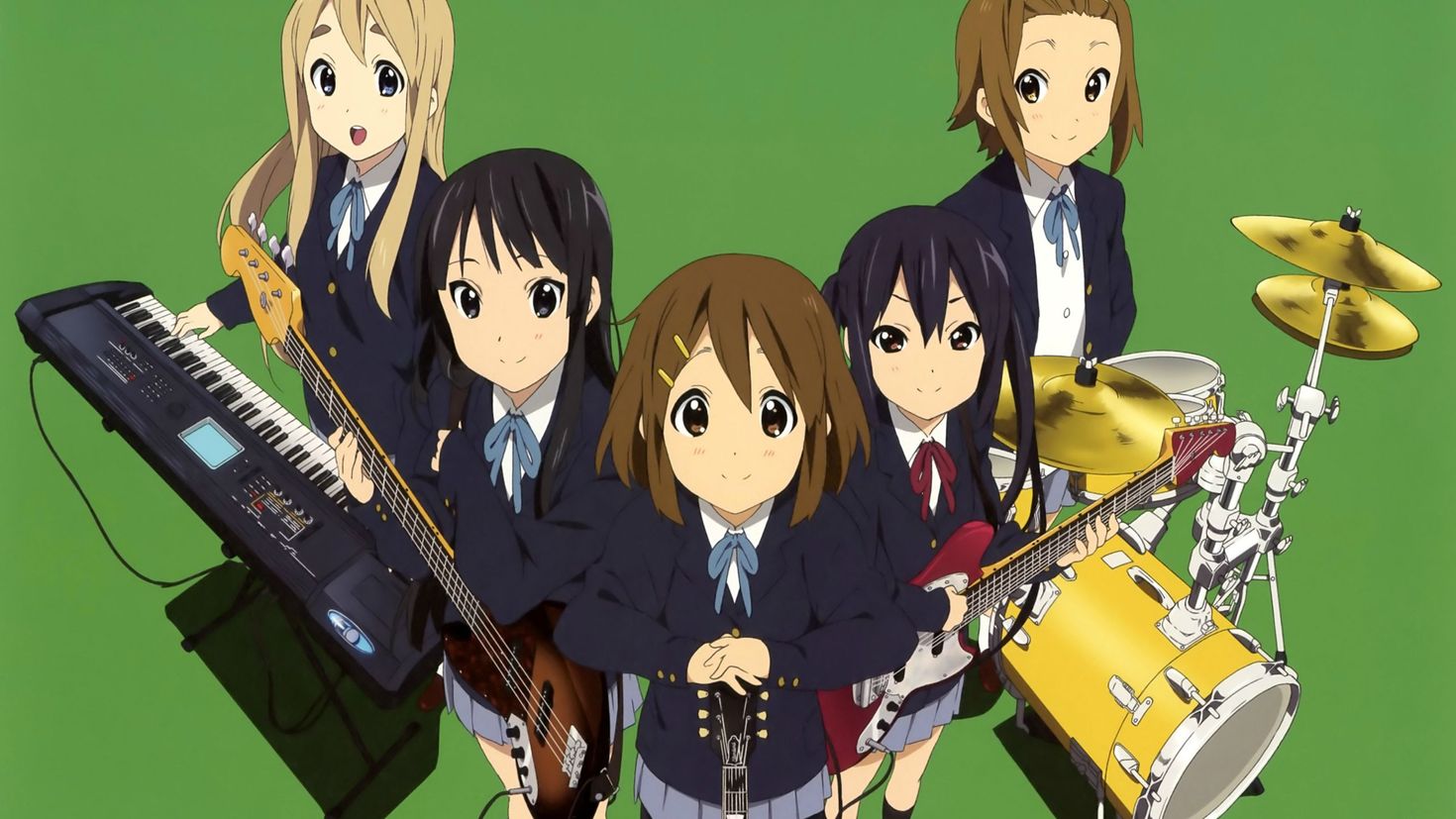 К он персонажи. Mio Akiyama k-on группа. Кейон Юи и Мио. Кейон аниме. Кэйон k on аниме.