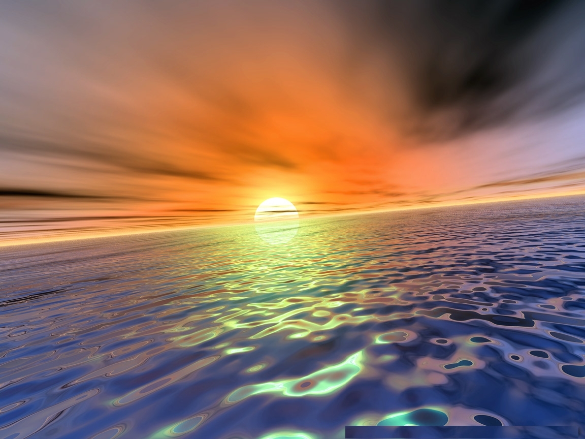 Download mobile wallpaper Sun, Water, Landscape, Sky, Sea for free.