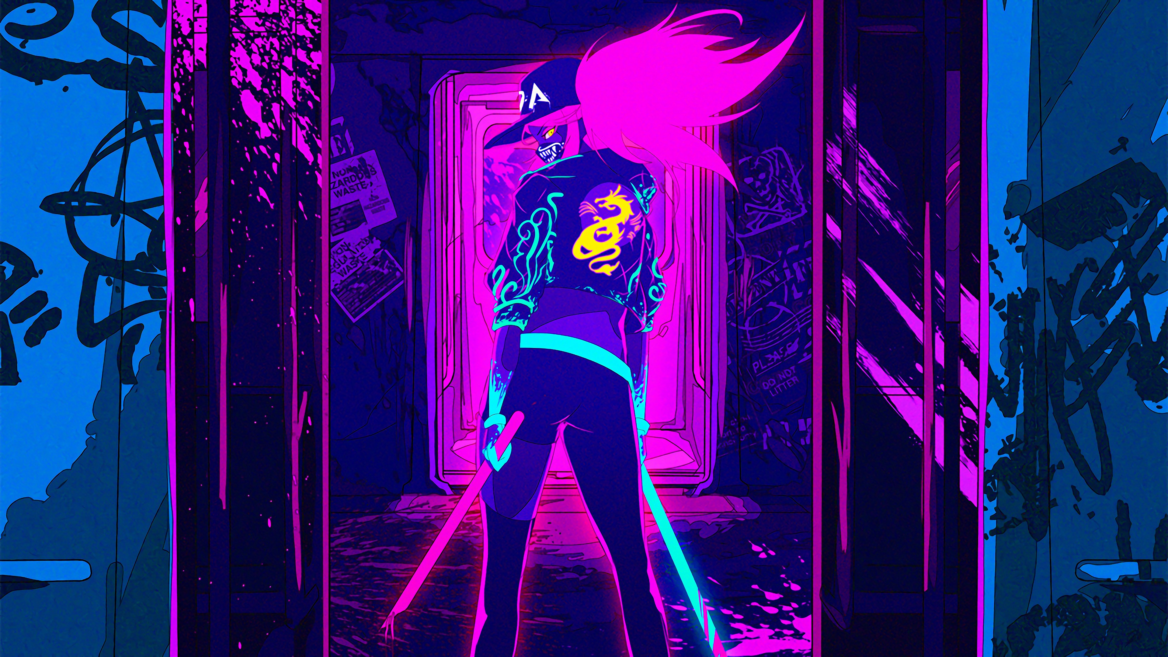Cyberpunk neon light фото 105