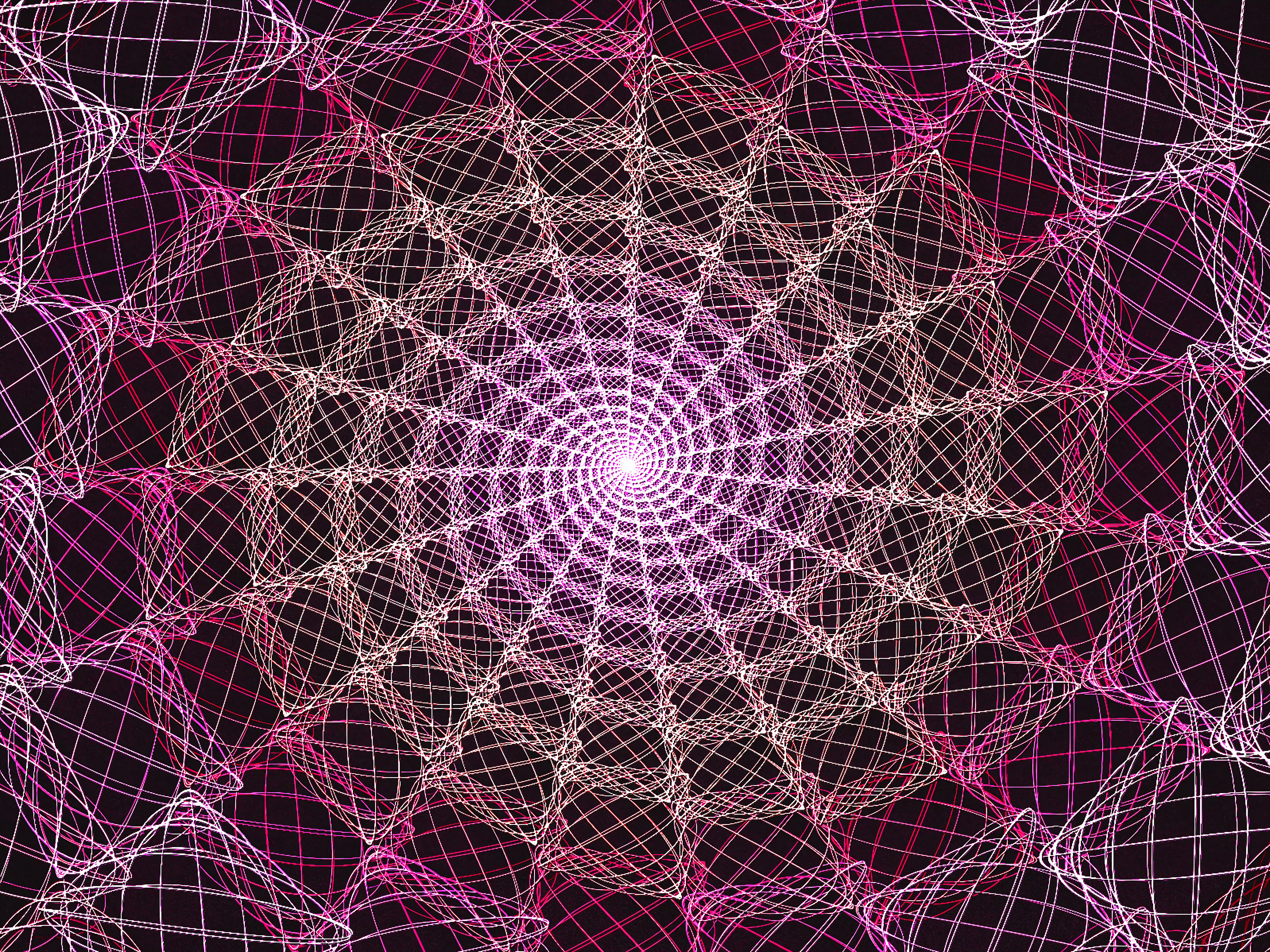 abstract, web, fractal, glow, spiral Panoramic Wallpaper