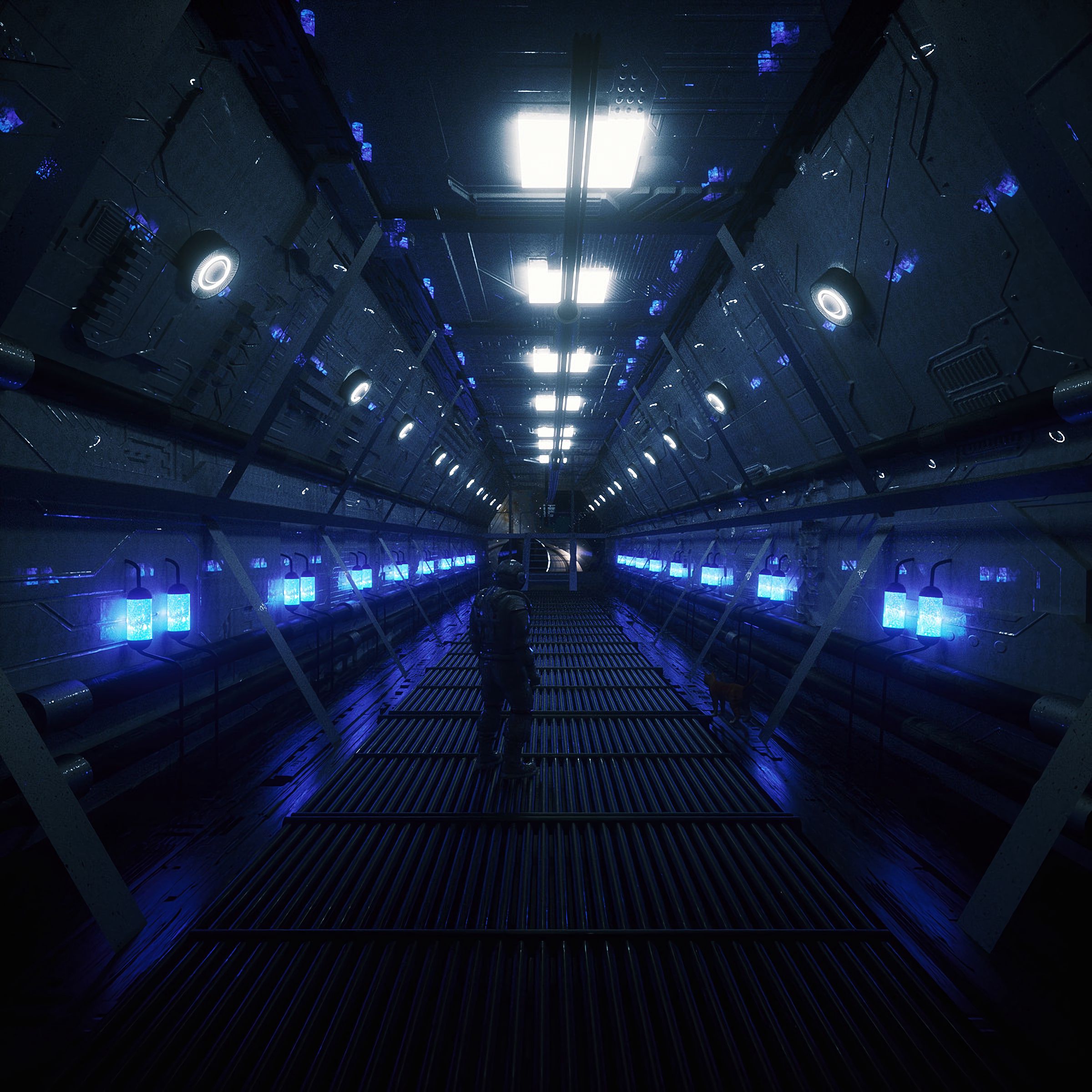 spaceship, backlight, art, illumination, human, person, station, space suit, spacesuit, render
