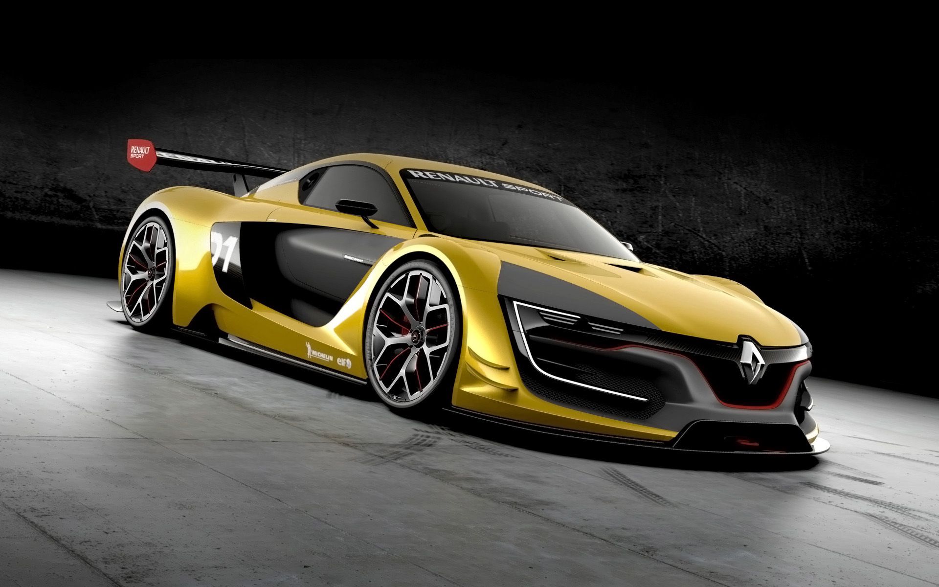 concept, renault sport, cars, yellow, side view, rs 01