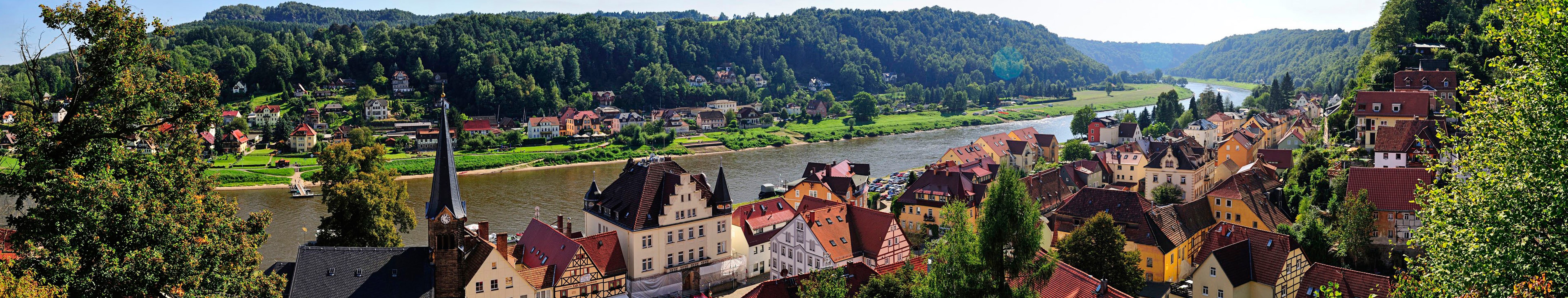 germany, europe, photography, panorama, hill, mountain, river, town, tree