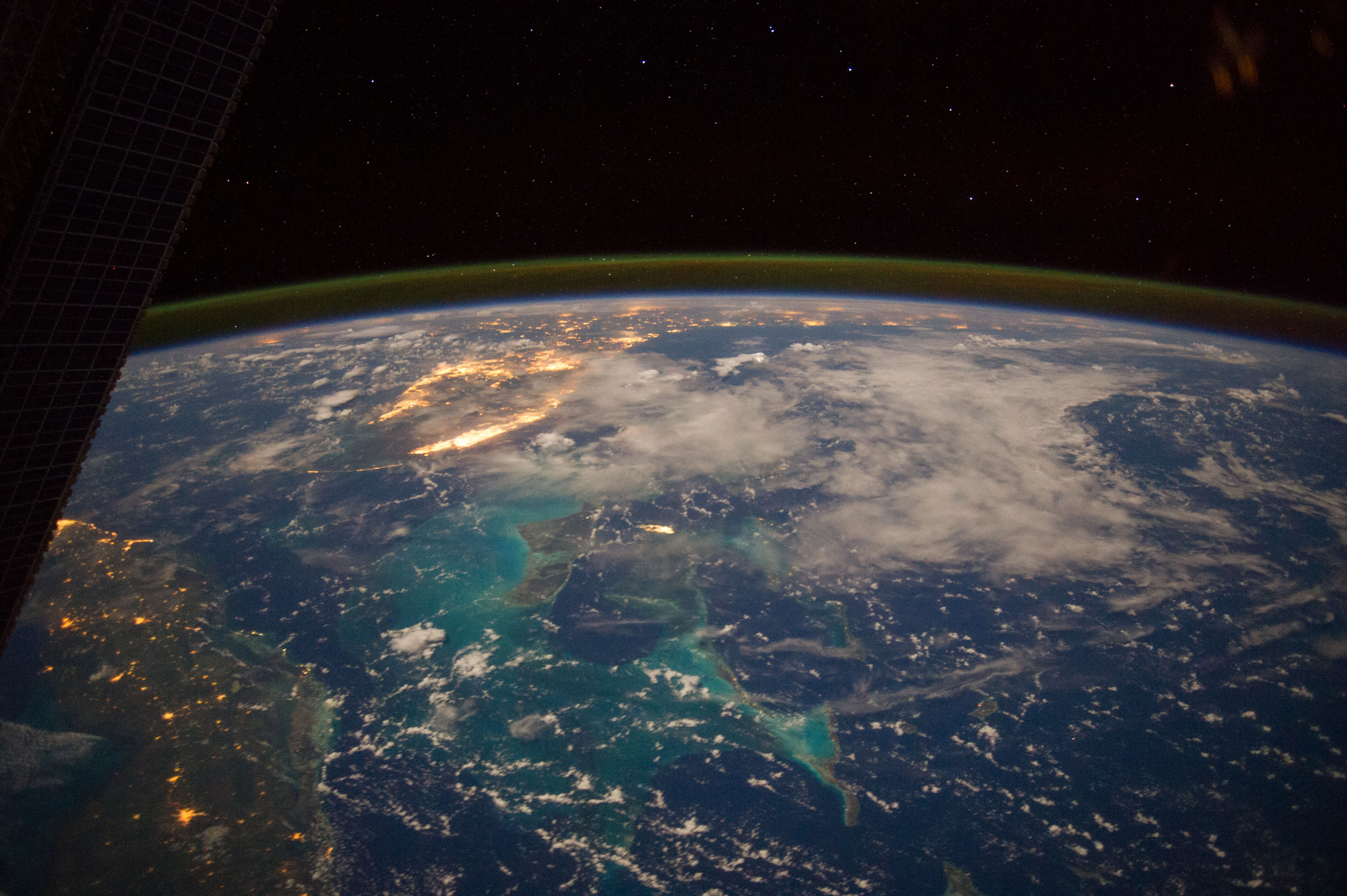 earth, from space, bahamas, cuba, florida, nasa, the carribean QHD