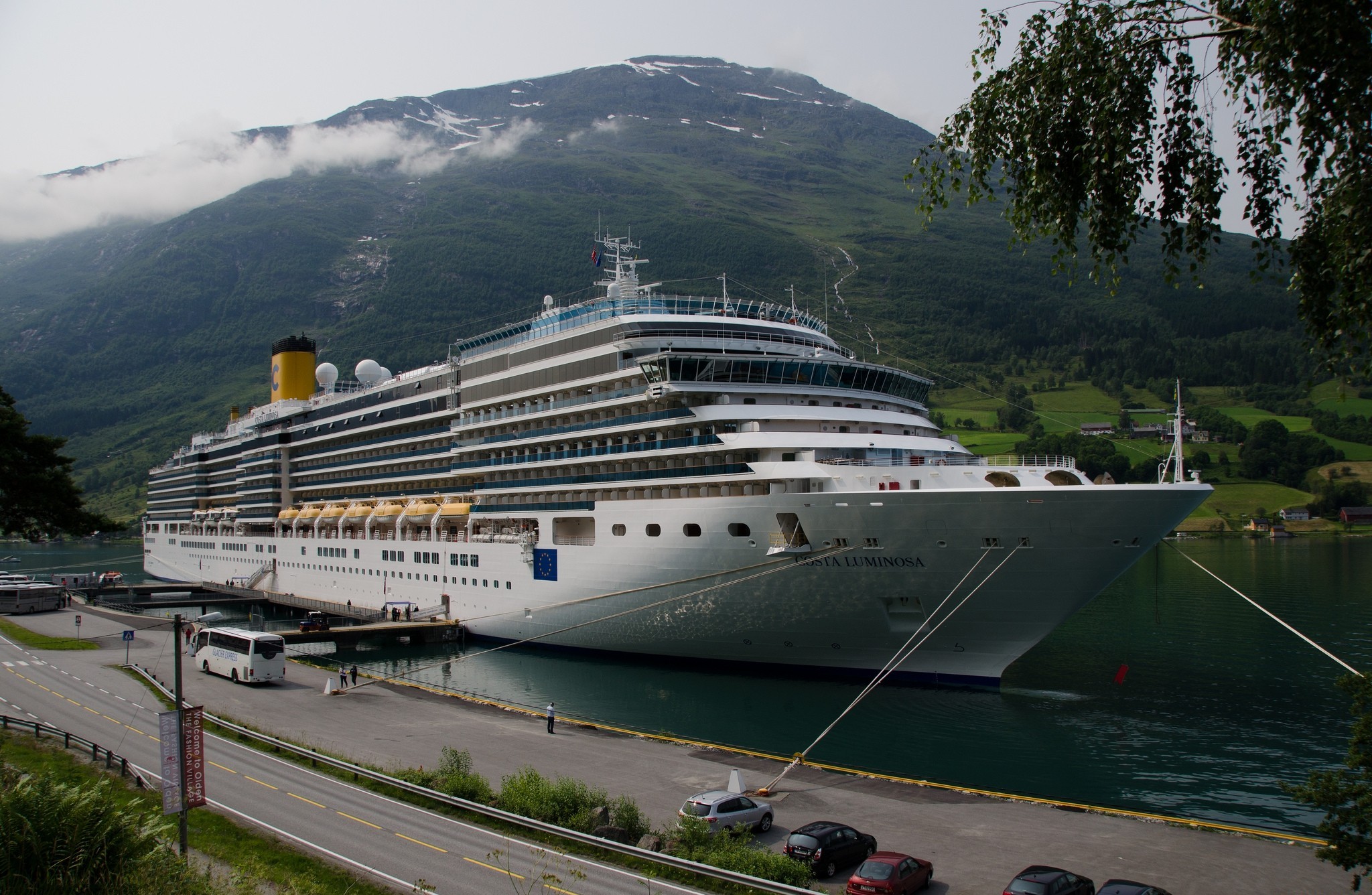 cruise ship, vehicles, hill, liner, cruise ships